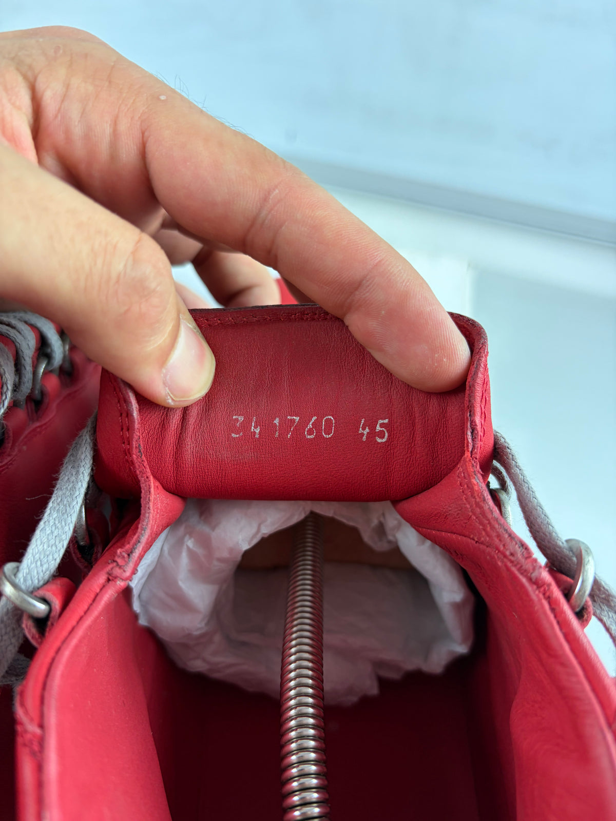 Balenciaga arena high tops - eu 45 / us 12 - red