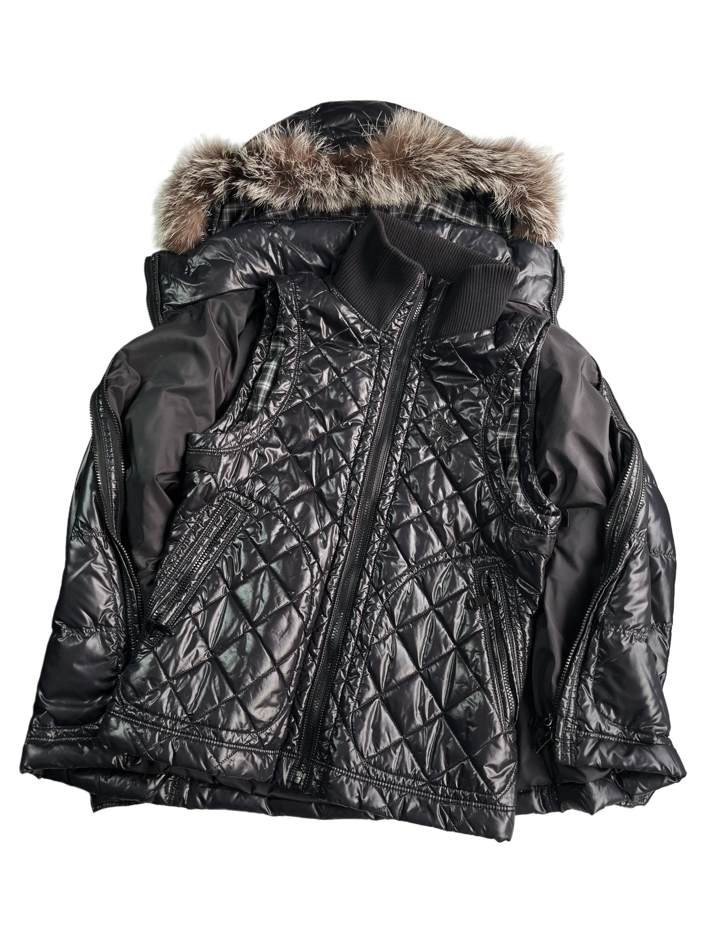 00’s BURBERRY made in Japan 2 in 1 down jacket (S/M) - black