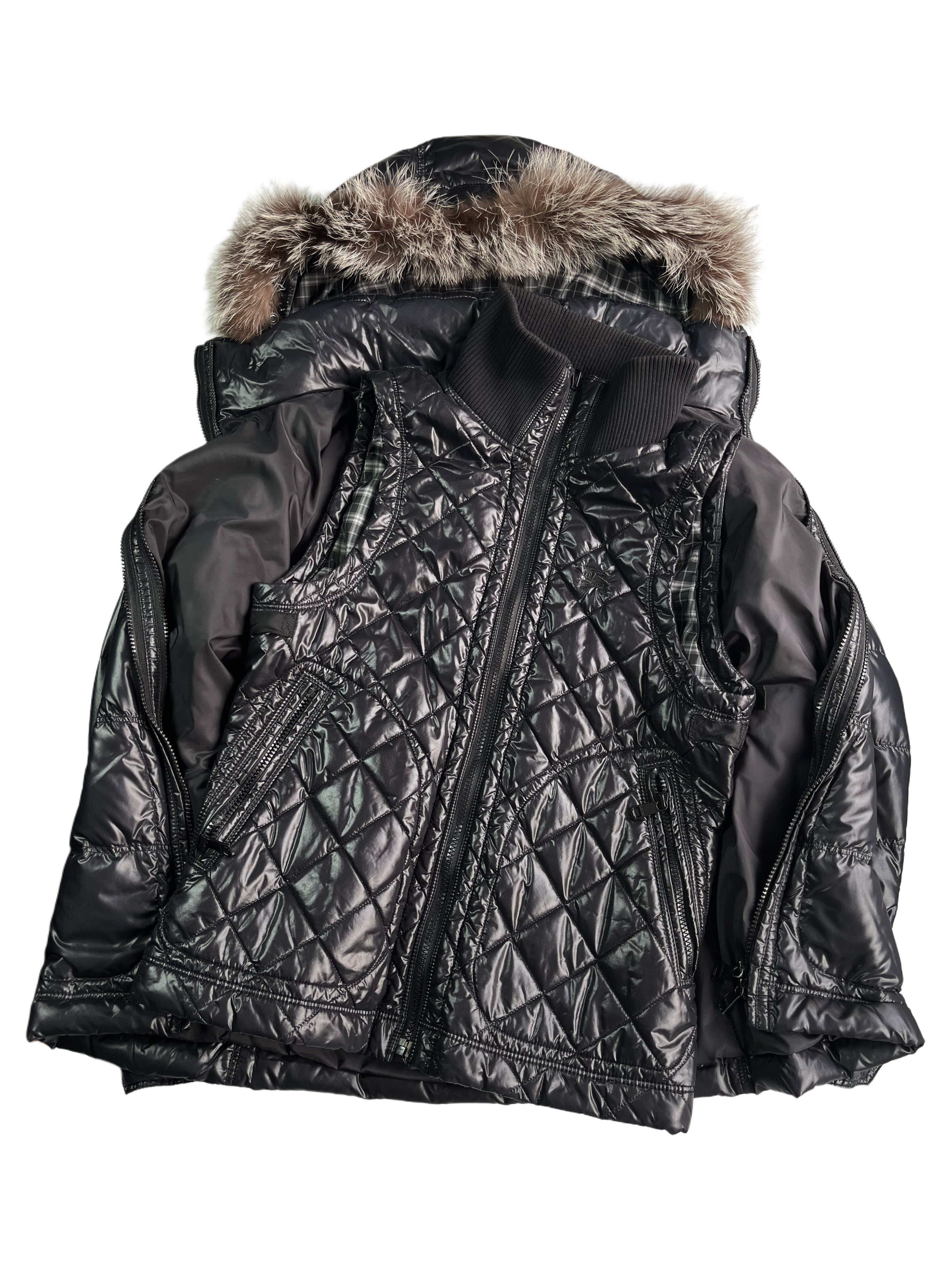 00’s BURBERRY made in Japan 2 in 1 down jacket (S/M) - black
