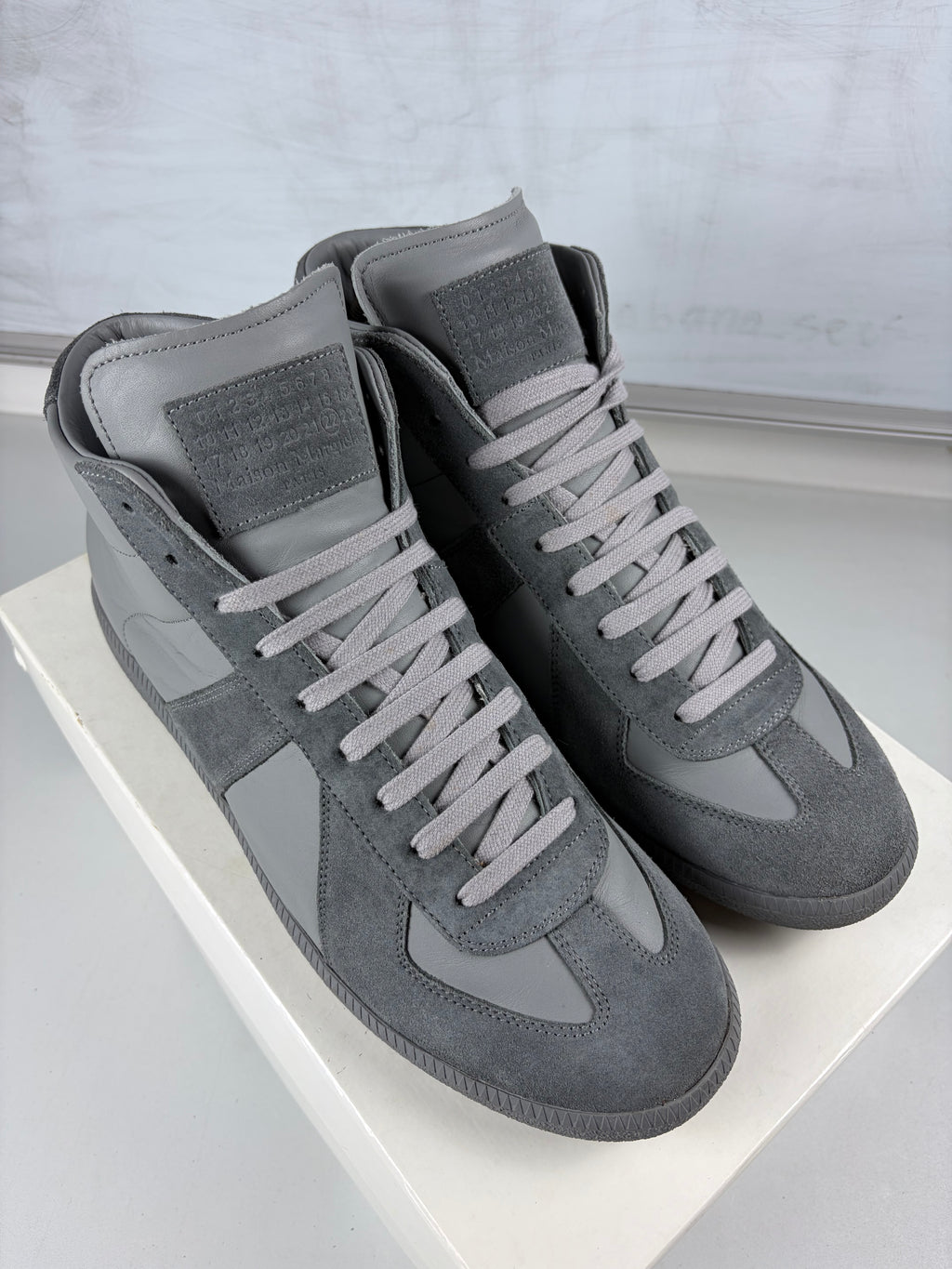 Maison Margiela high top suede gats - eu 44 / us 11 - grey