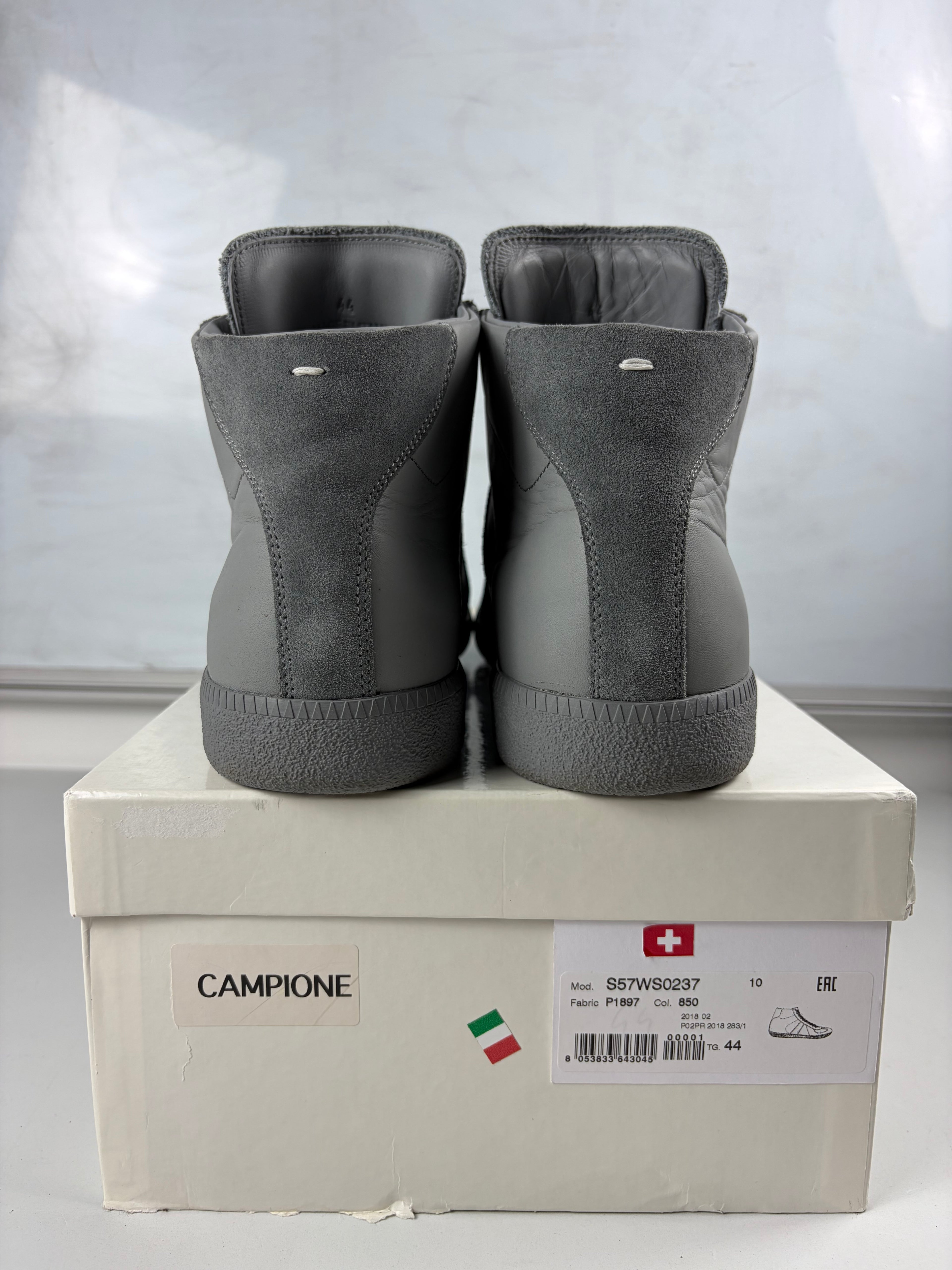 Maison Margiela high top suede gats - eu 44 / us 11 - grey