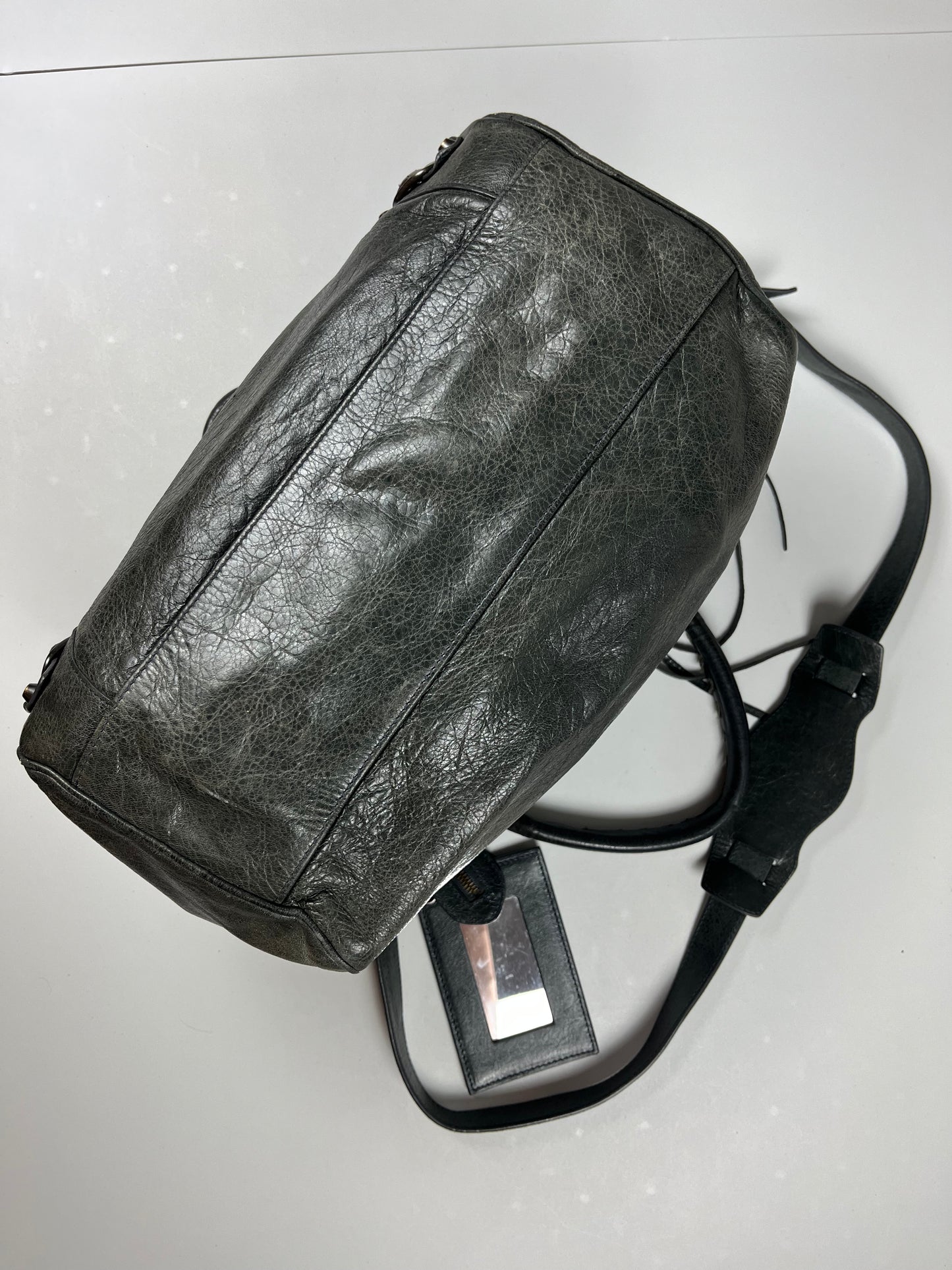 2012 BALENCIAGA
Black Lambskin Leather Motorcycle Velo Bag