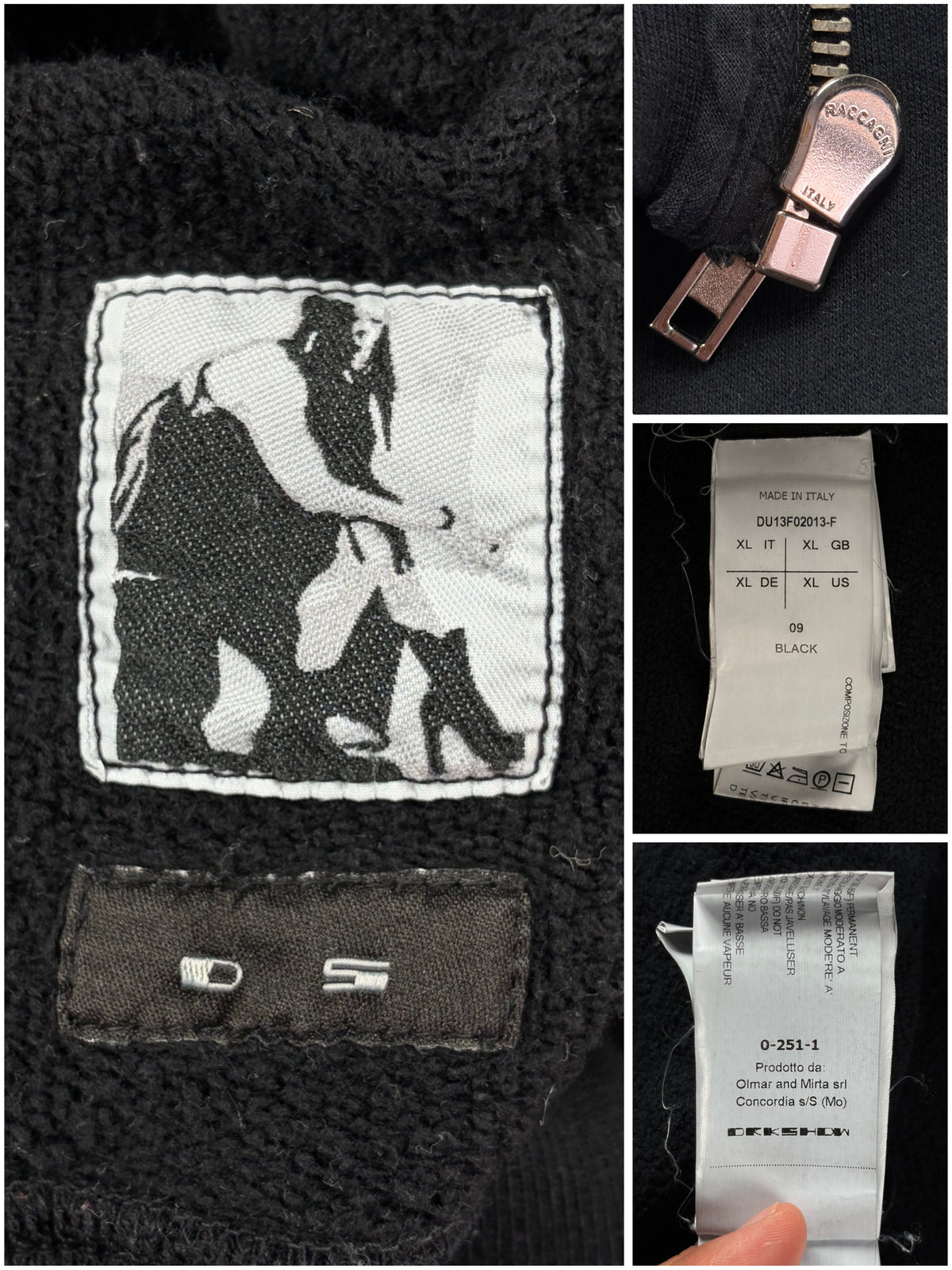 2013 Rick Owens DRKSHDW Mountain Hoodie - XL - black