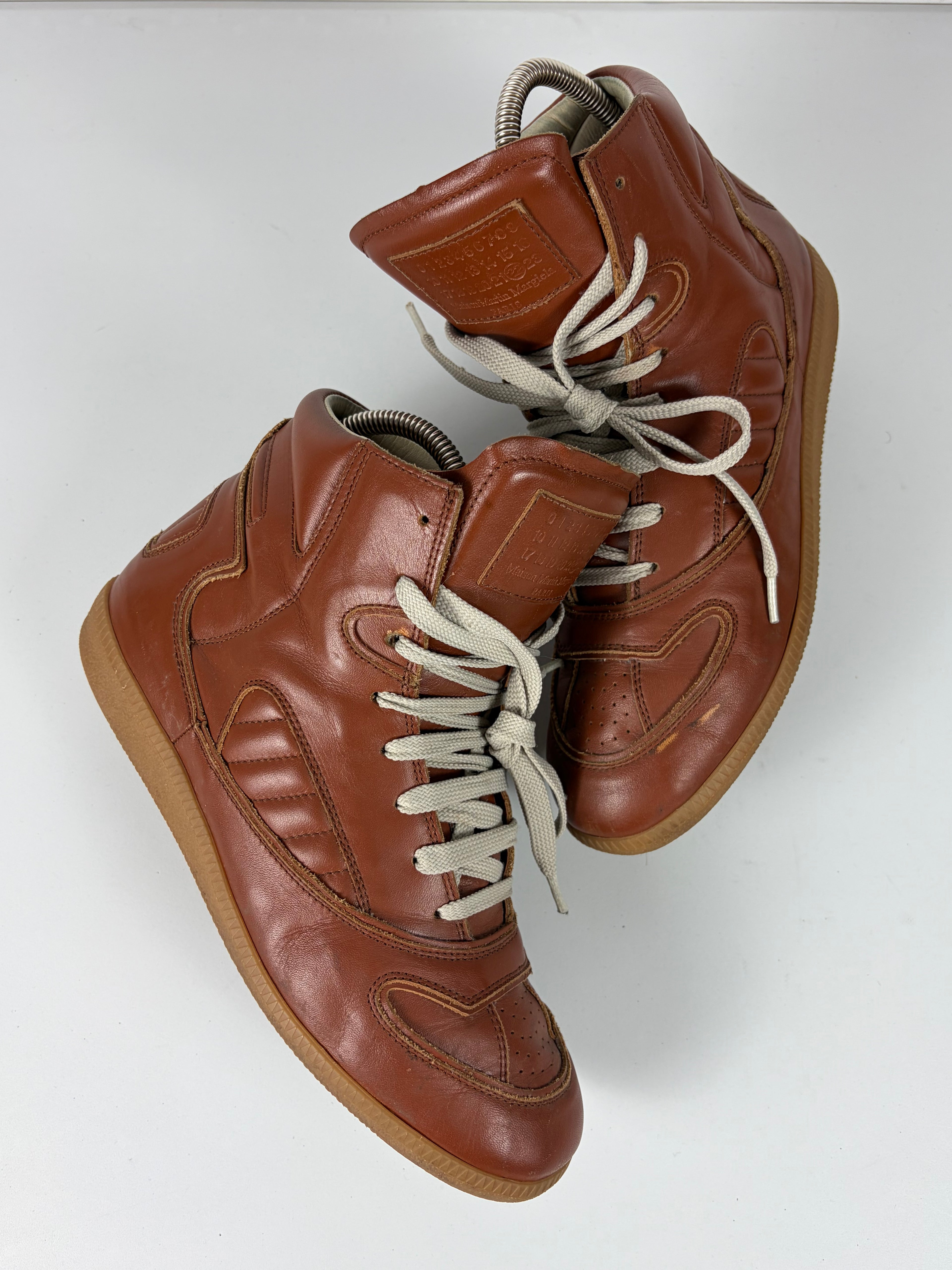 2012 Maison Margiela leather high top GAT sneakers - eu 41 - brown
