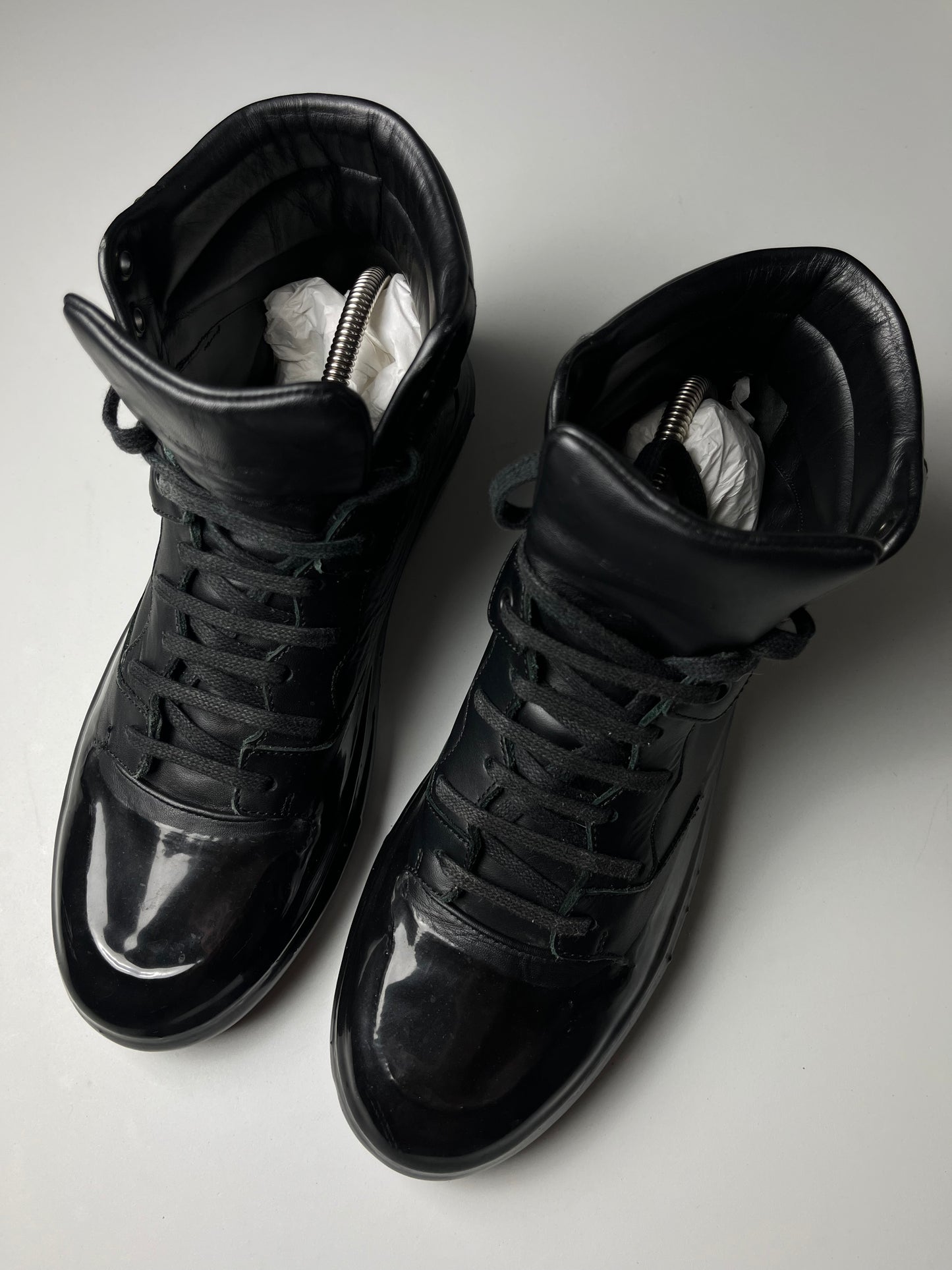 Balenciaga high top leather sneakers - EU 42 - black