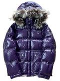 00’s BURBERRY made in Japan real fur down jacket (S/M) - purple