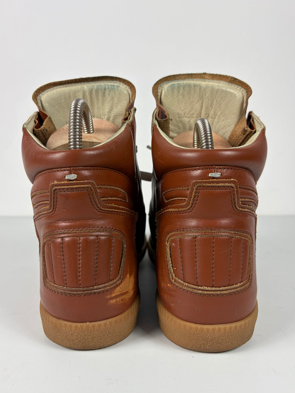 2012 Maison Margiela leather high top GAT sneakers - eu 41 - brown