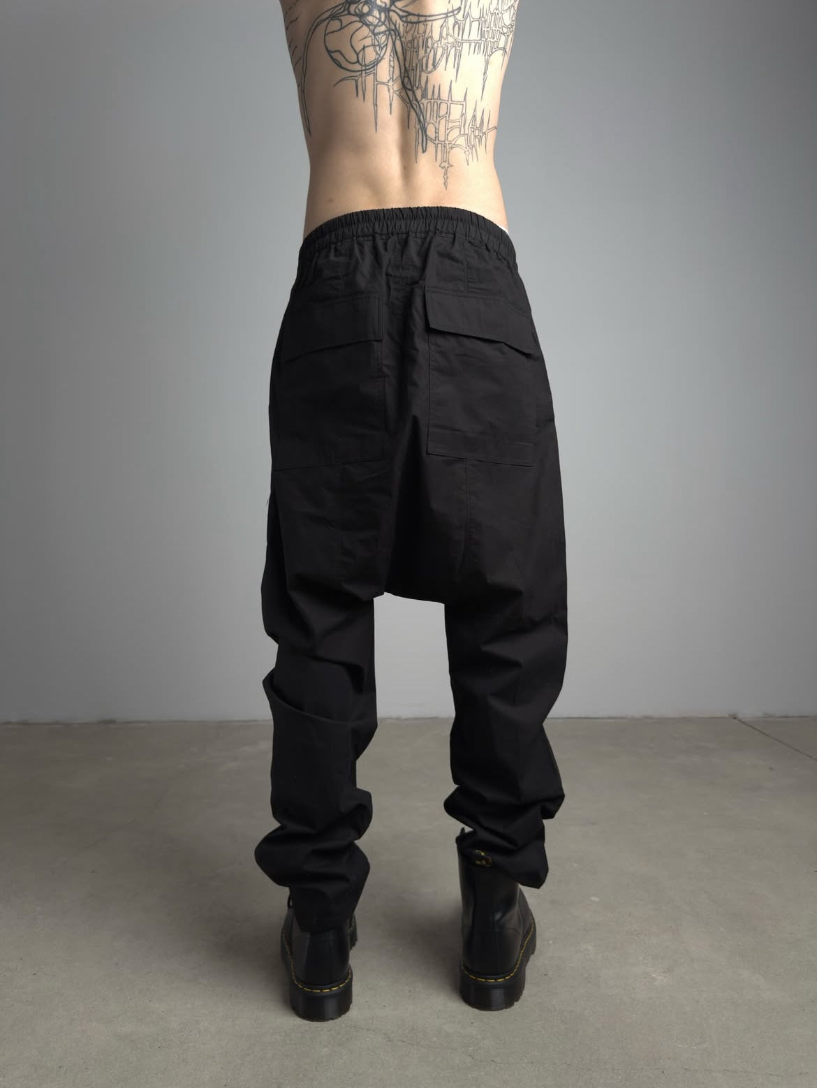 RICK OWENS COTTON PANTS - size 48 - black