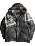 00’s BURBERRY made in Japan real fur down jacket (M/L) - olive green