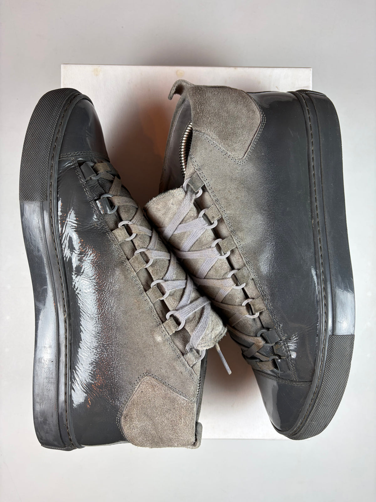 Balenciaga arena high tops ‘Grey Gradient’ - eu 41 / us 8 / uk 7 - dark grey
