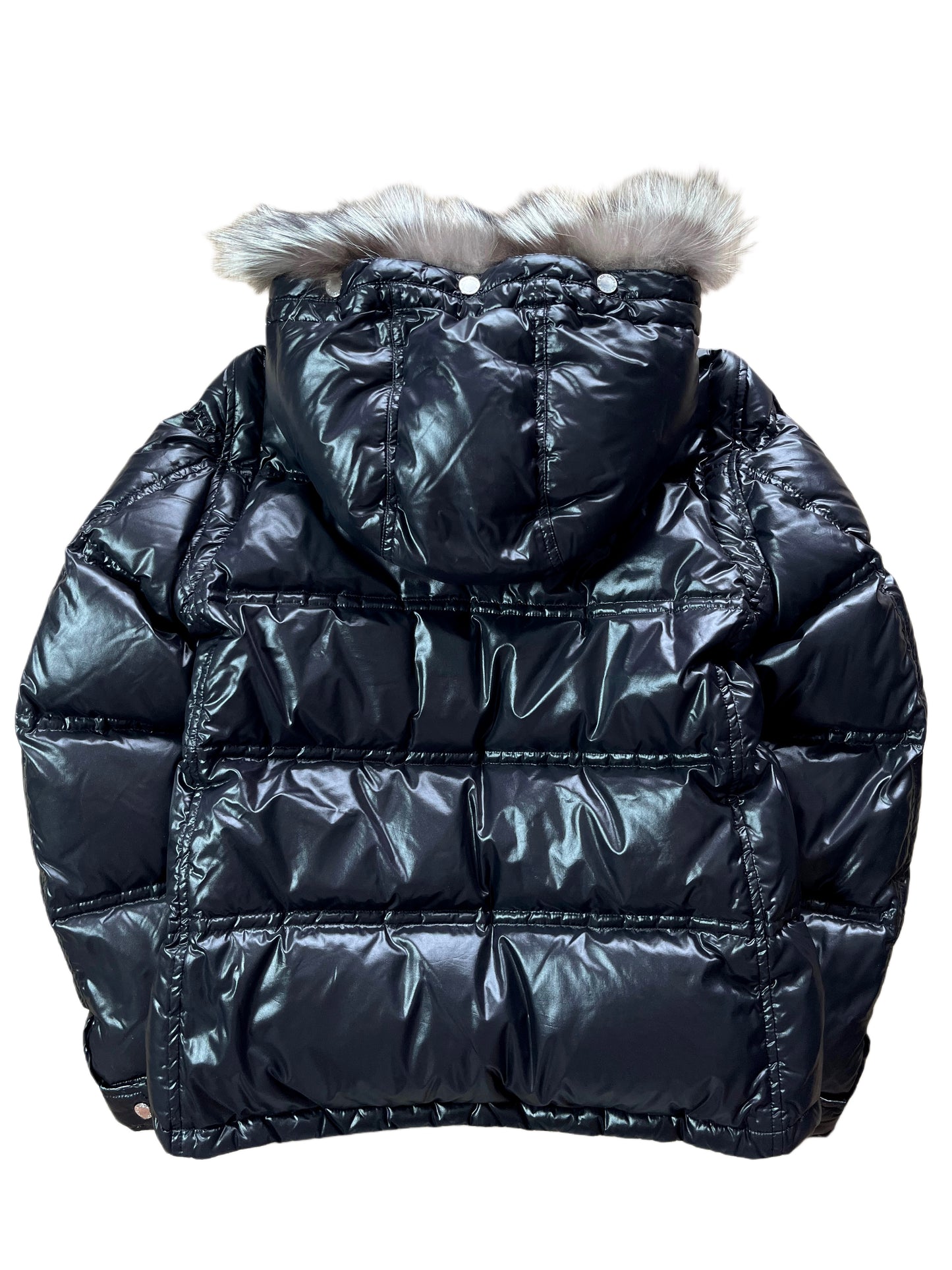 00’s BURBERRY made in Japan real fur down jacket (S/M) - black