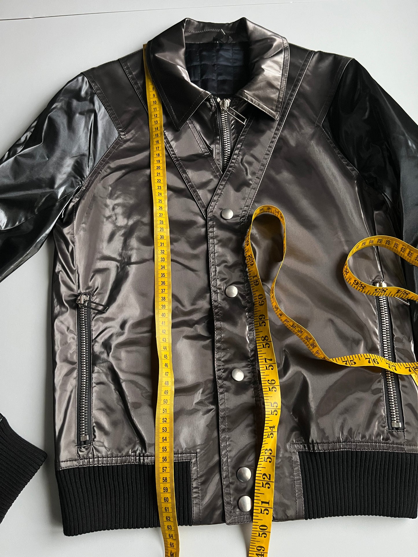 00’s DIOR liquid metal jacket - size XS/S - silver grey