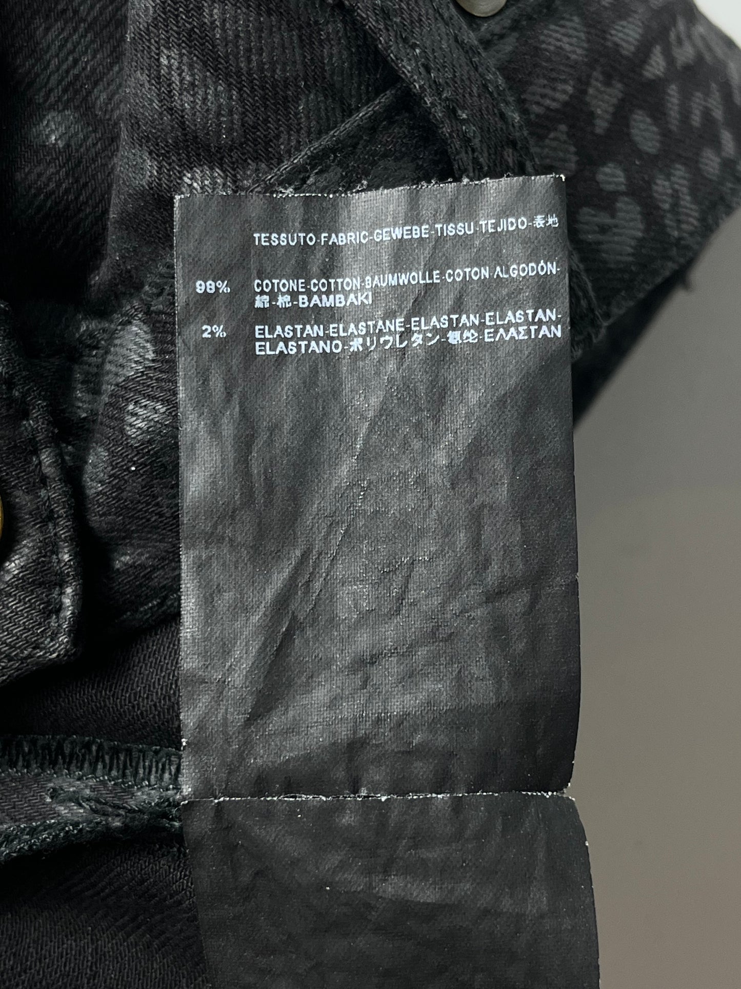 2014 Saint Laurent leopard print jeans (W25)