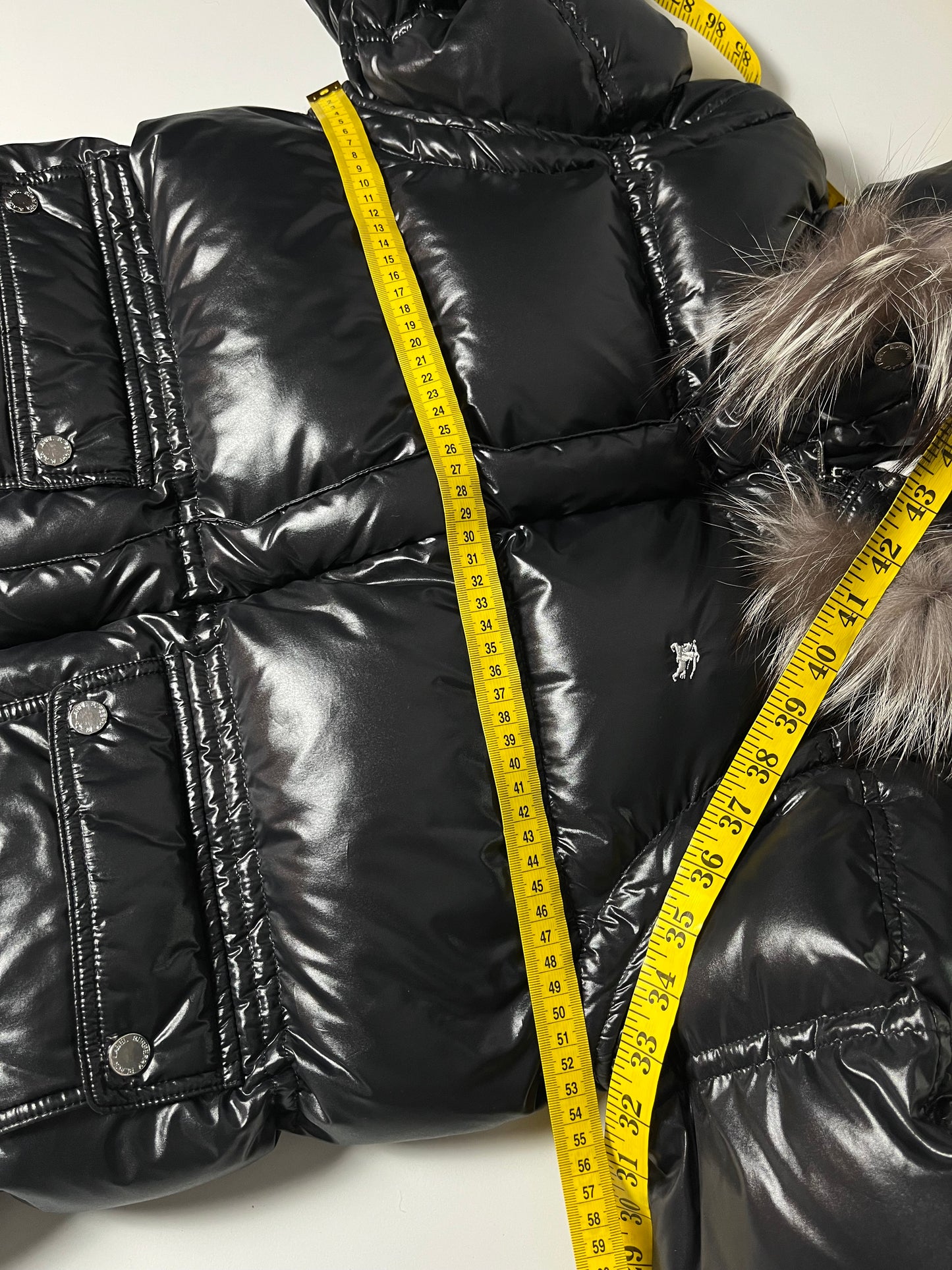 00’s BURBERRY made in Japan real fur down jacket (M/L) - black