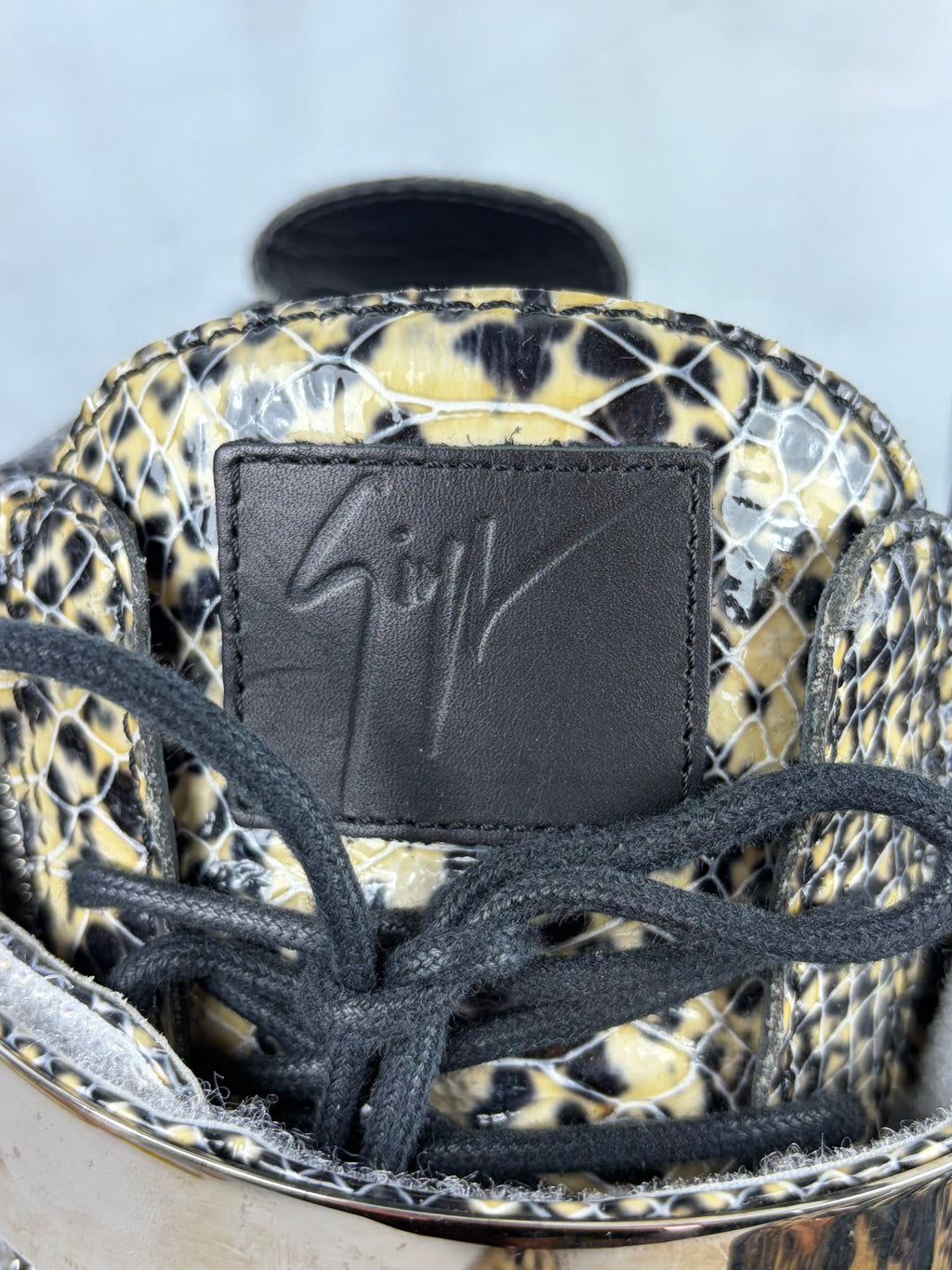 Giuseppe Zanotti Coby Python Embossed skin high tops - eu 44 / us 11