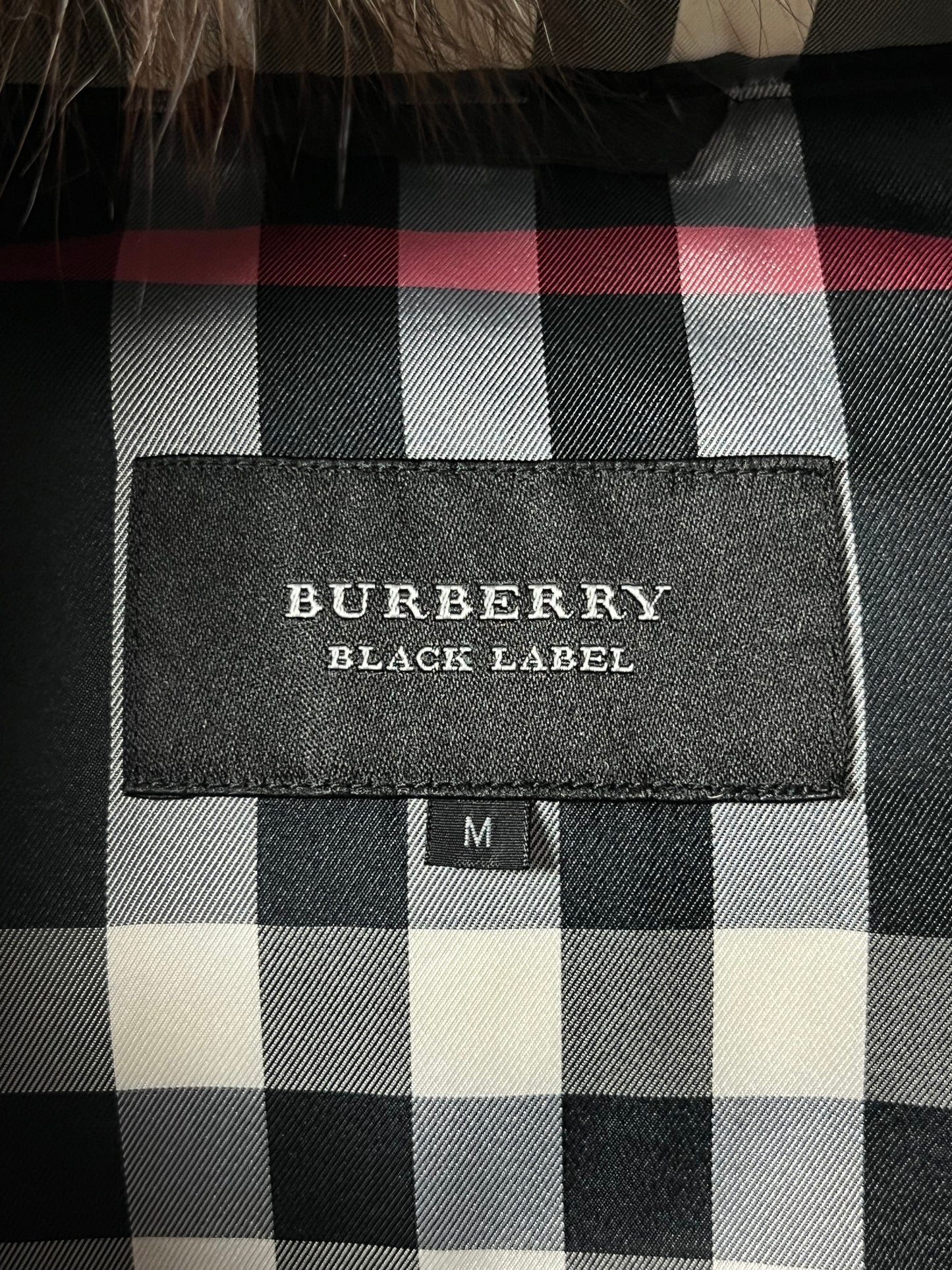 00’s BURBERRY made in Japan real fur down jacket (S/M) - black