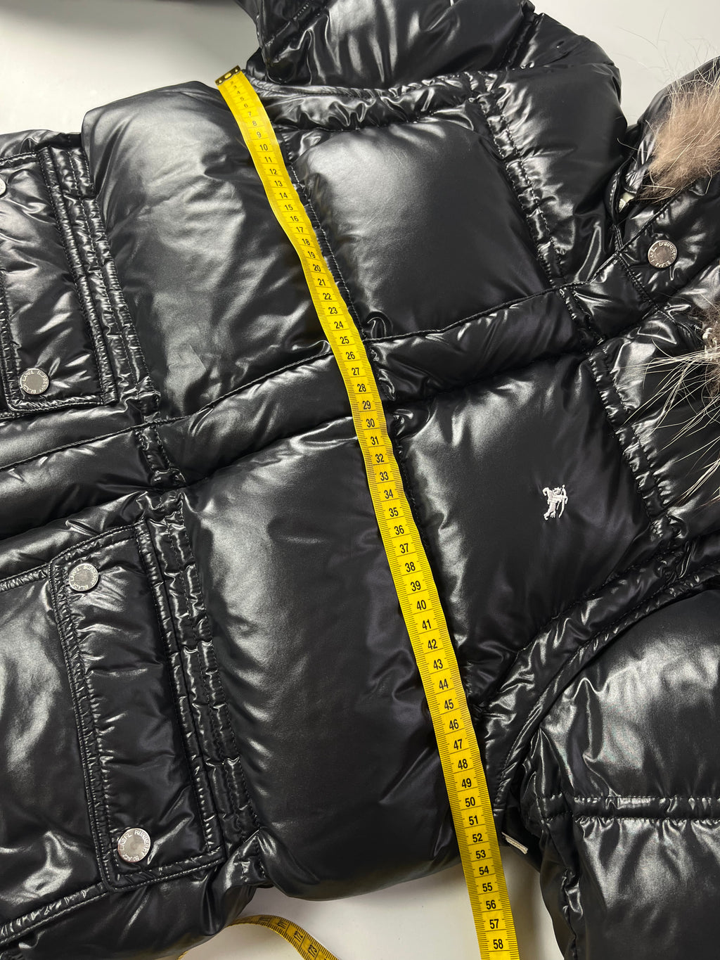 00’s BURBERRY made in Japan real fur down jacket (M/L) - black