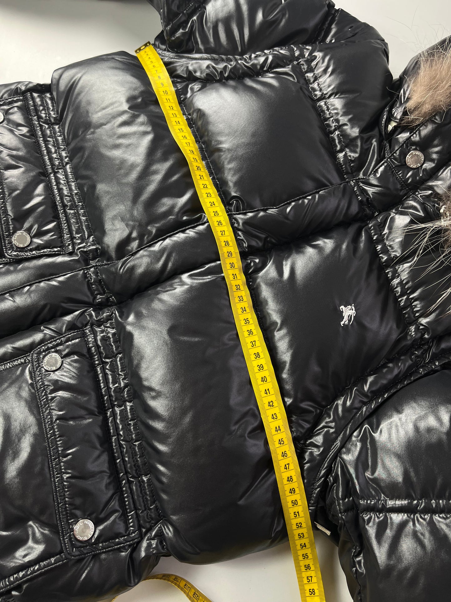 00’s BURBERRY made in Japan real fur down jacket (M/L) - black