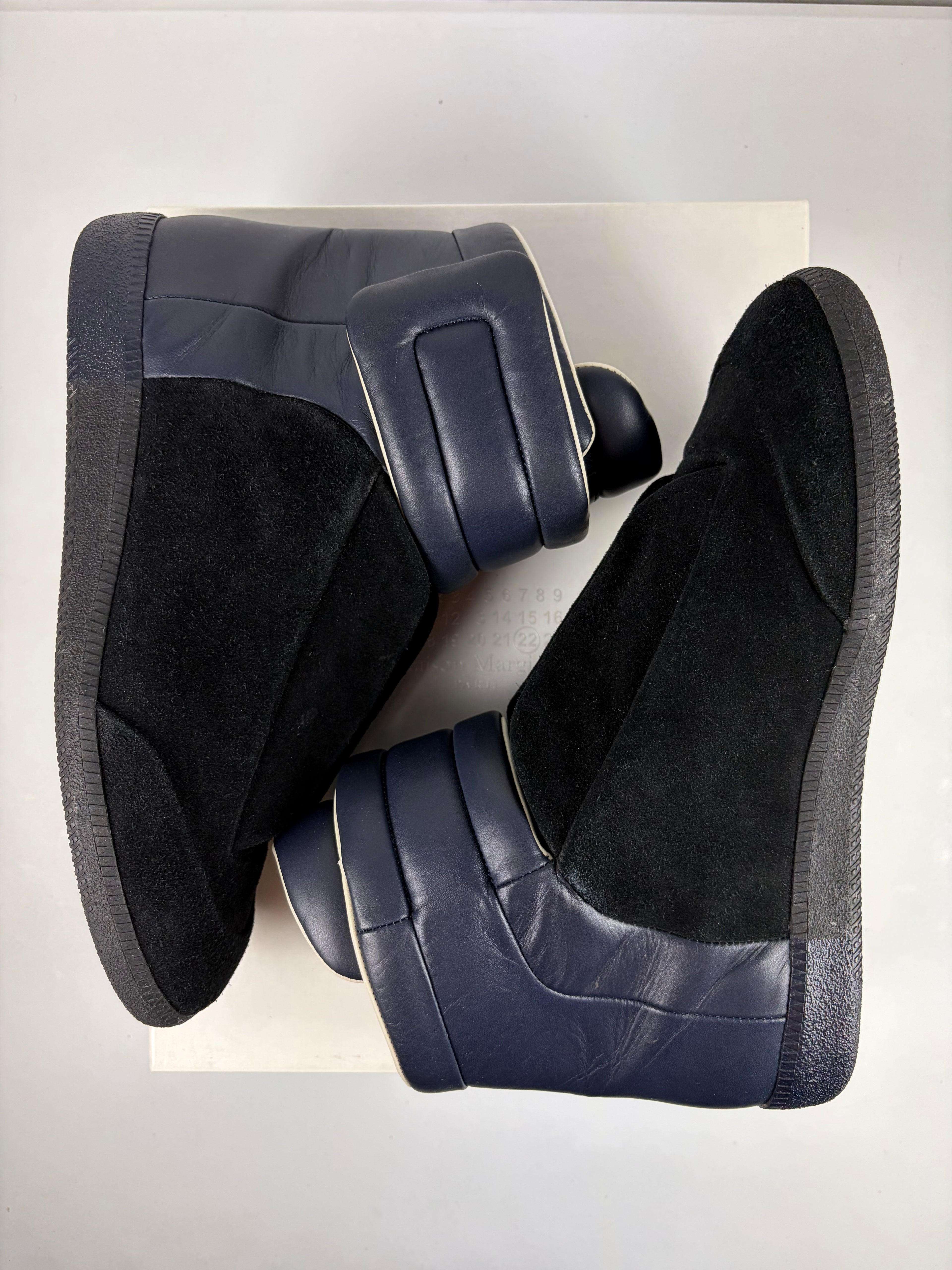 2016 Maison Margiela Future suede & leather - eu 44 / us 11 - blue & black