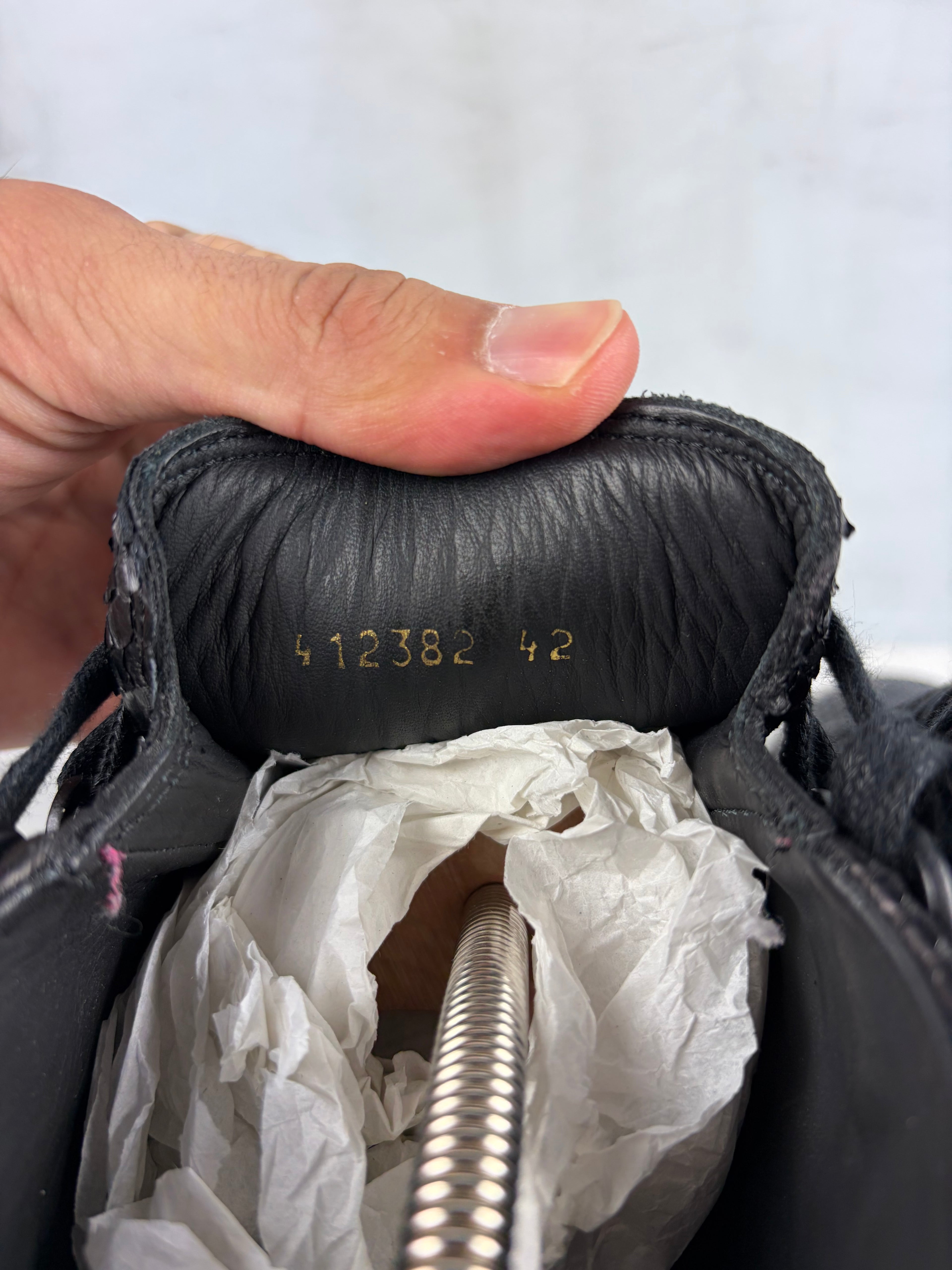 Balenciaga arena ‘Python Skin’ high tops - eu 42 / us 9  - black