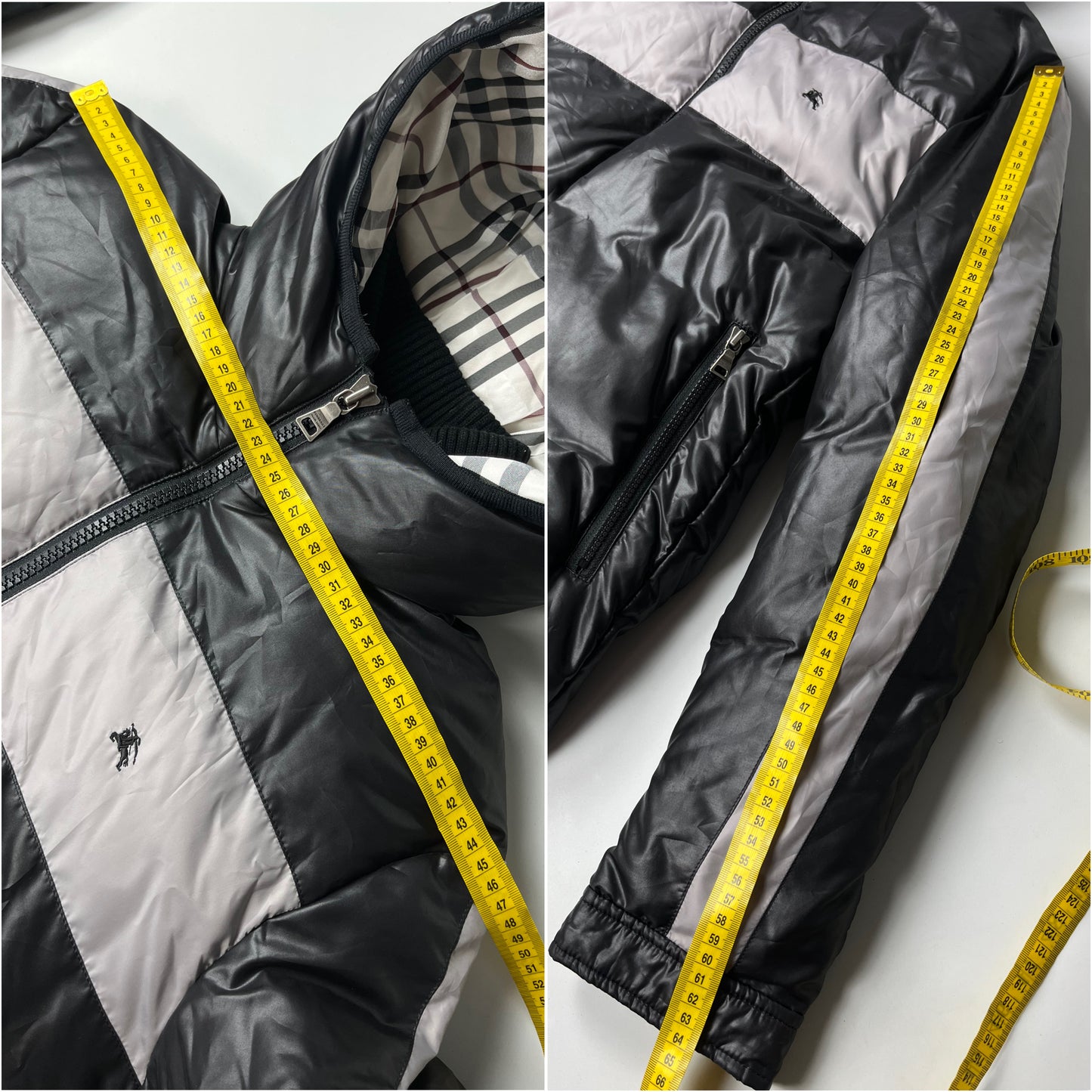 00’s BURBERRY made in Japan down jacket (M/L) - gray/black