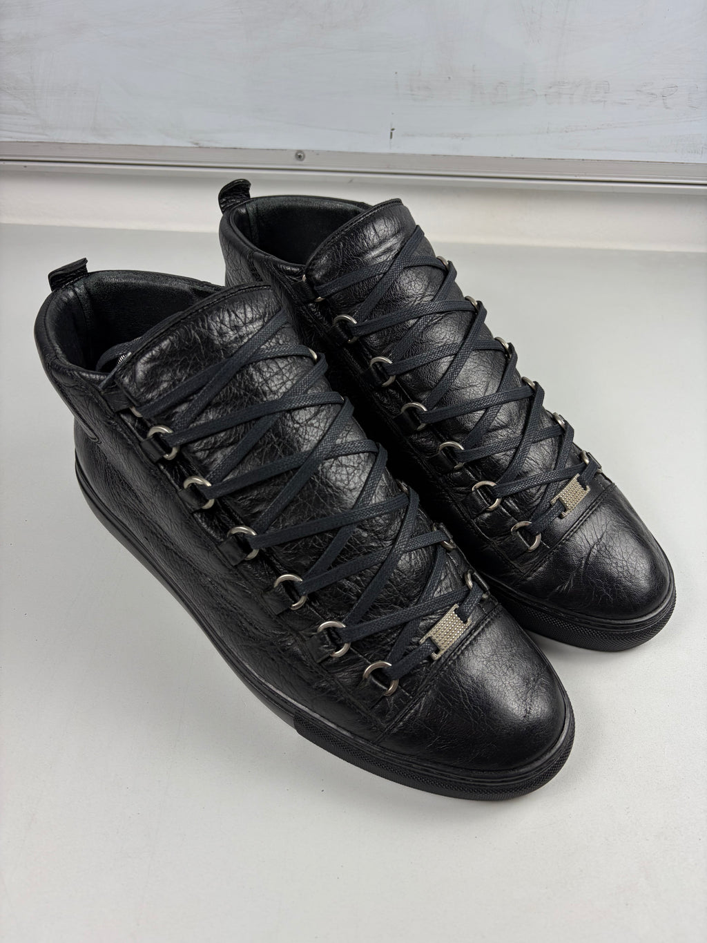 Balenciaga arena high tops - eu 43 / us 10 - black