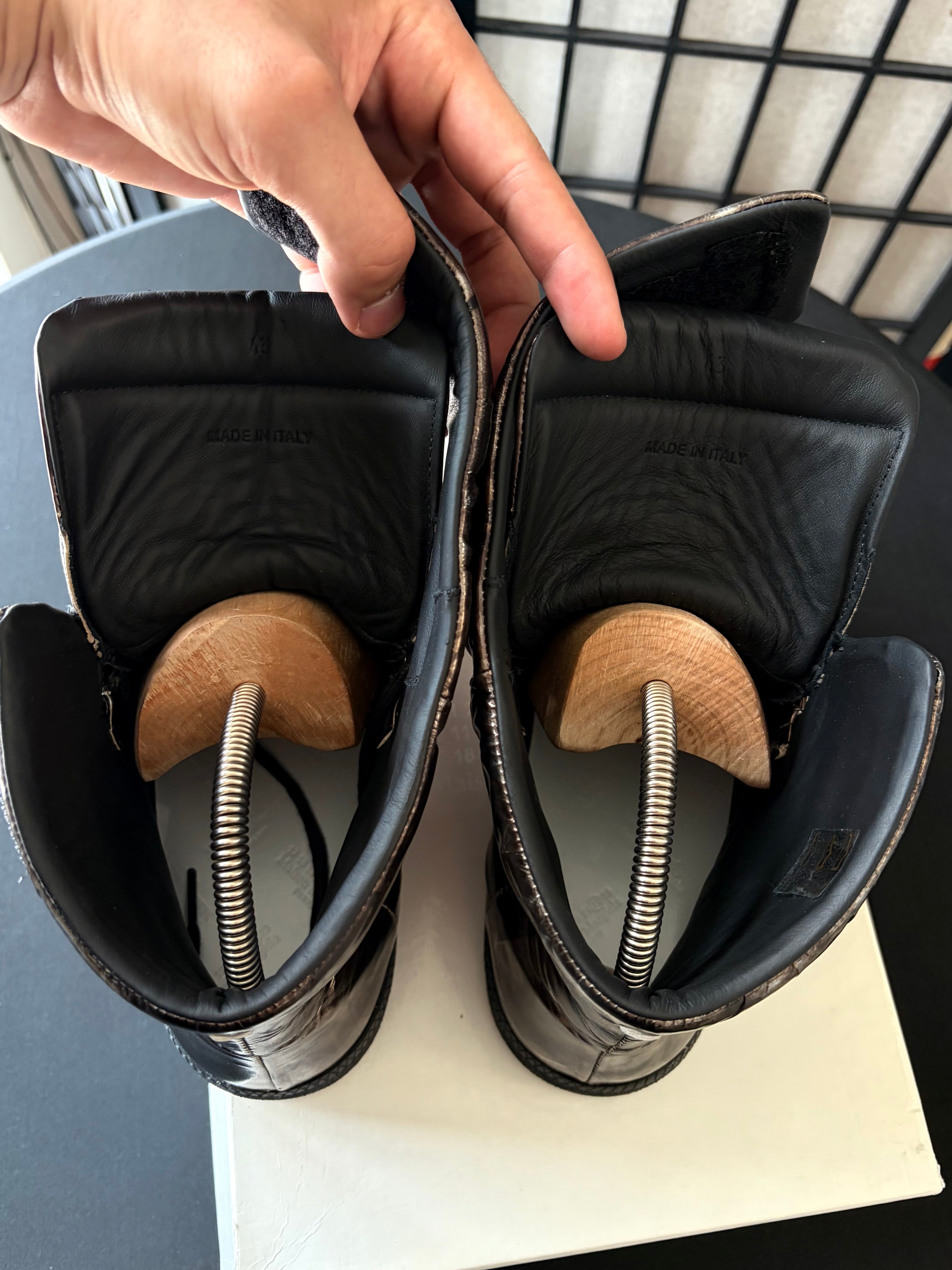 2016 Maison Margiela Future ‘Metallic Bronze’ high tops - eu 43 / us 10