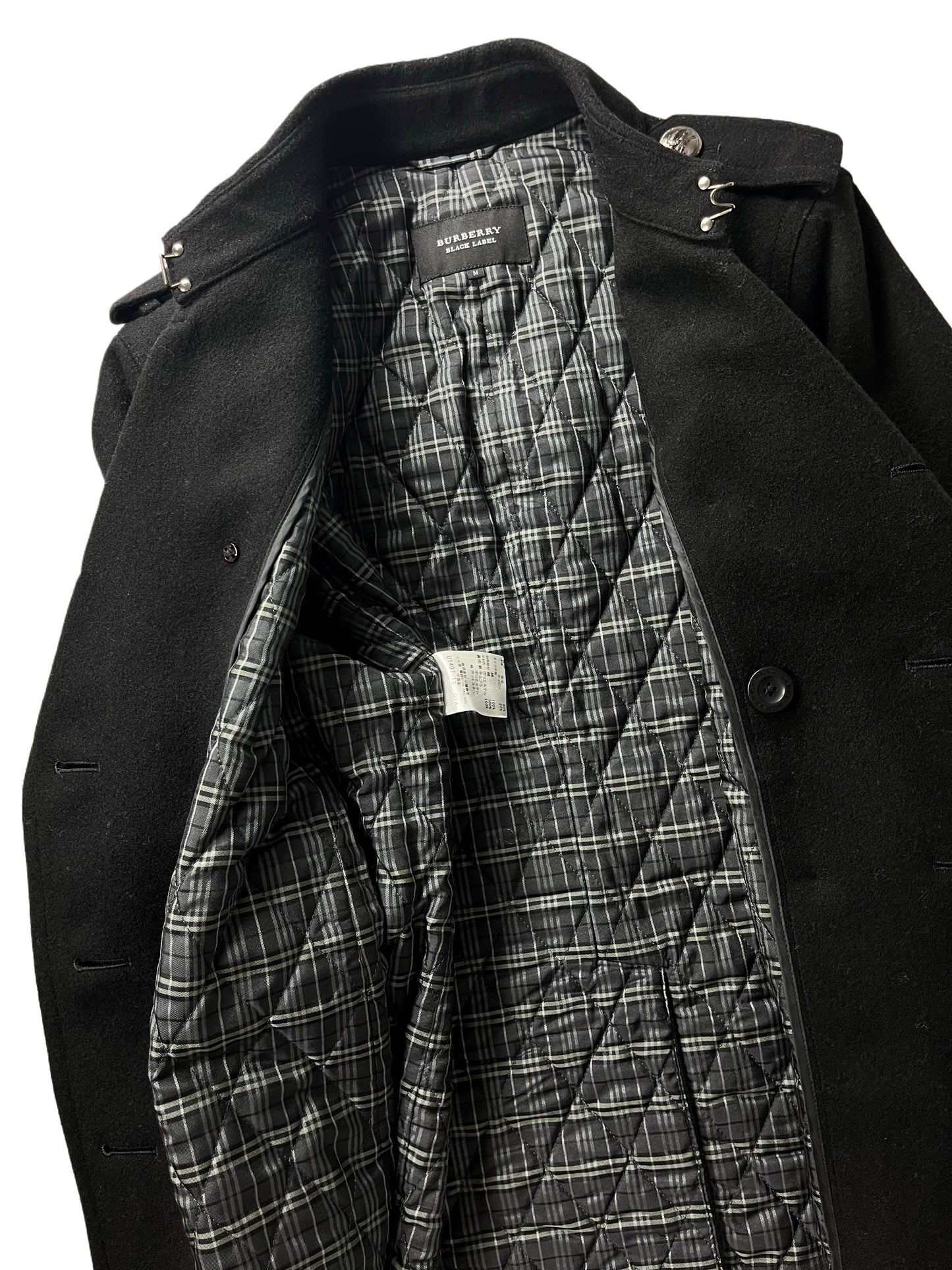 00’s BURBERRY wool Napoleon jacket (S/M) - black