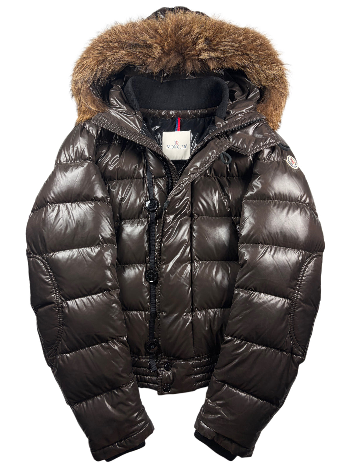 2010’s MONCLER ‘Veyle’ real coyote fur down jacket - men’s size 3 (L) - brown