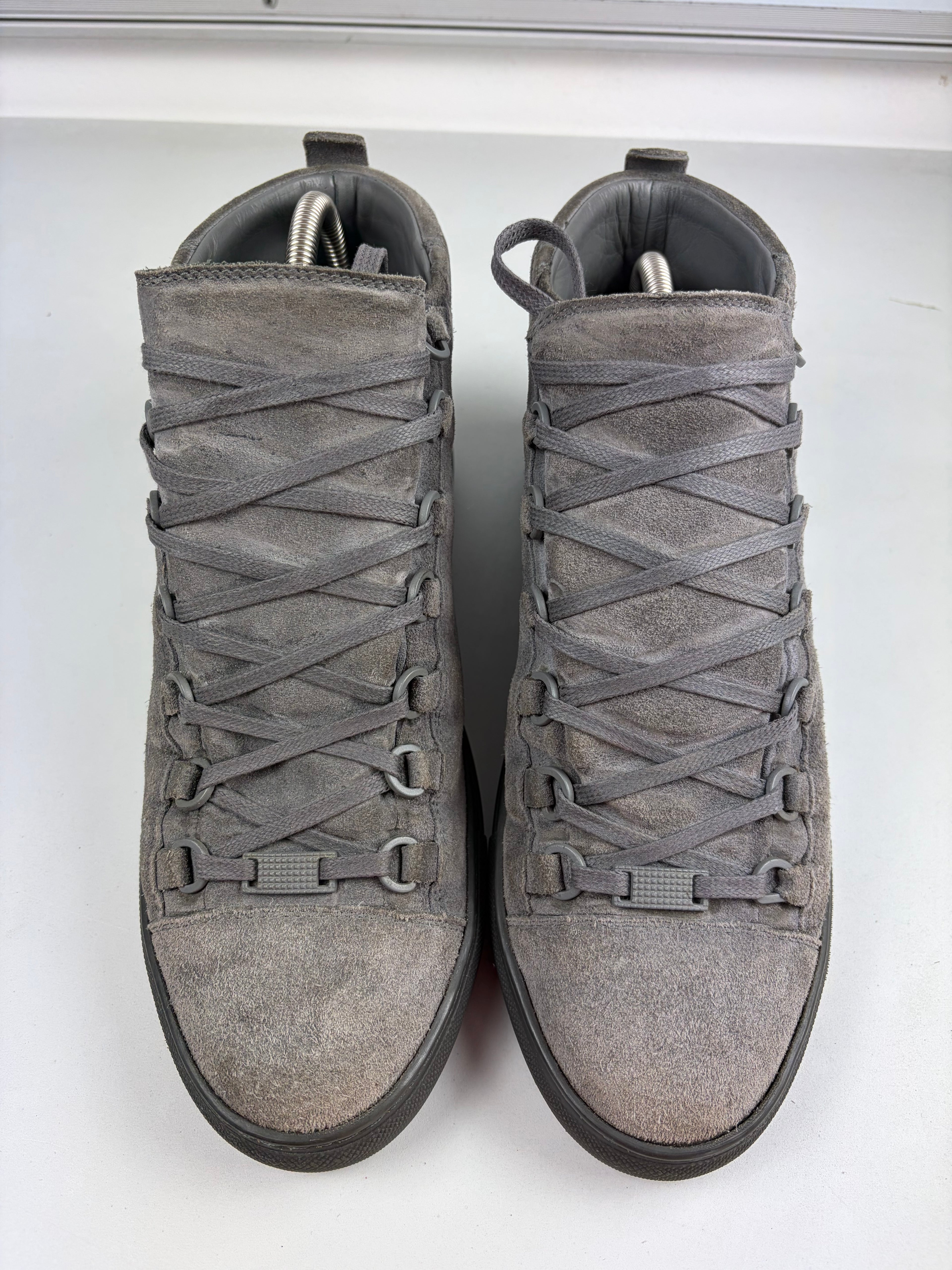 Balenciaga arena suede high tops - eu 41 / us 8 - grey