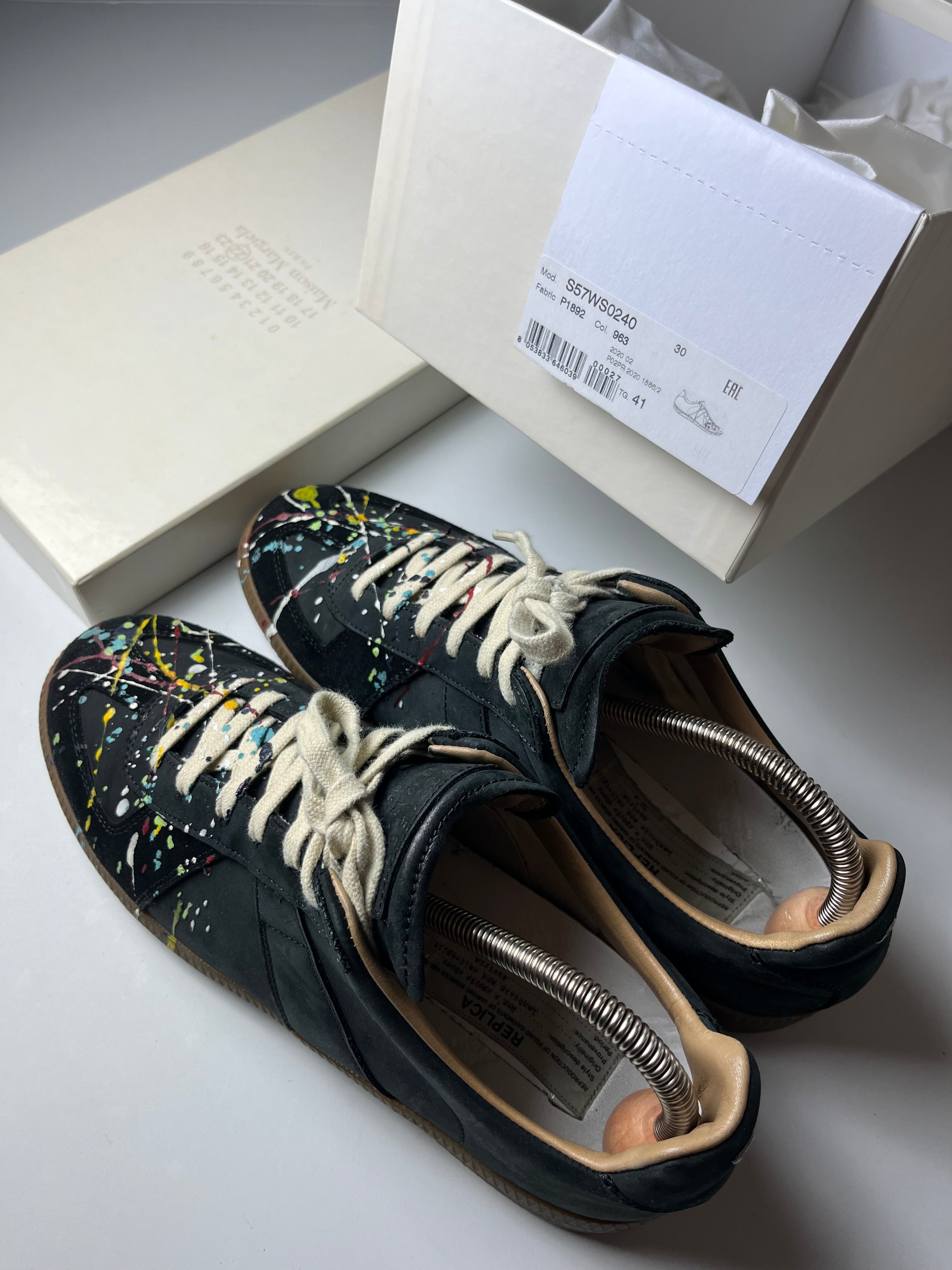 Maison Margiela paint splatter gats - EU 41 - black