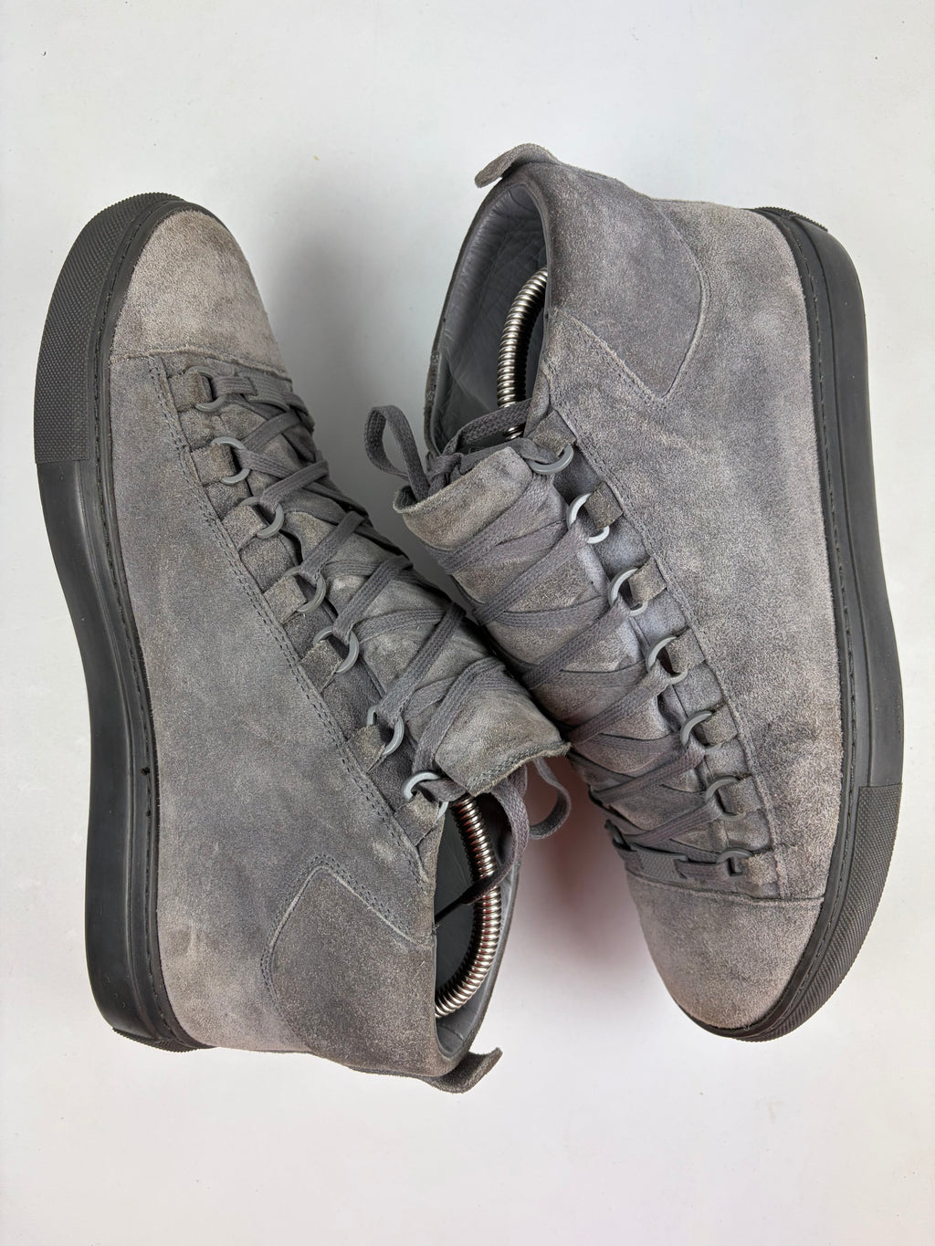 Balenciaga arena suede high tops - eu 41 / us 8 - grey