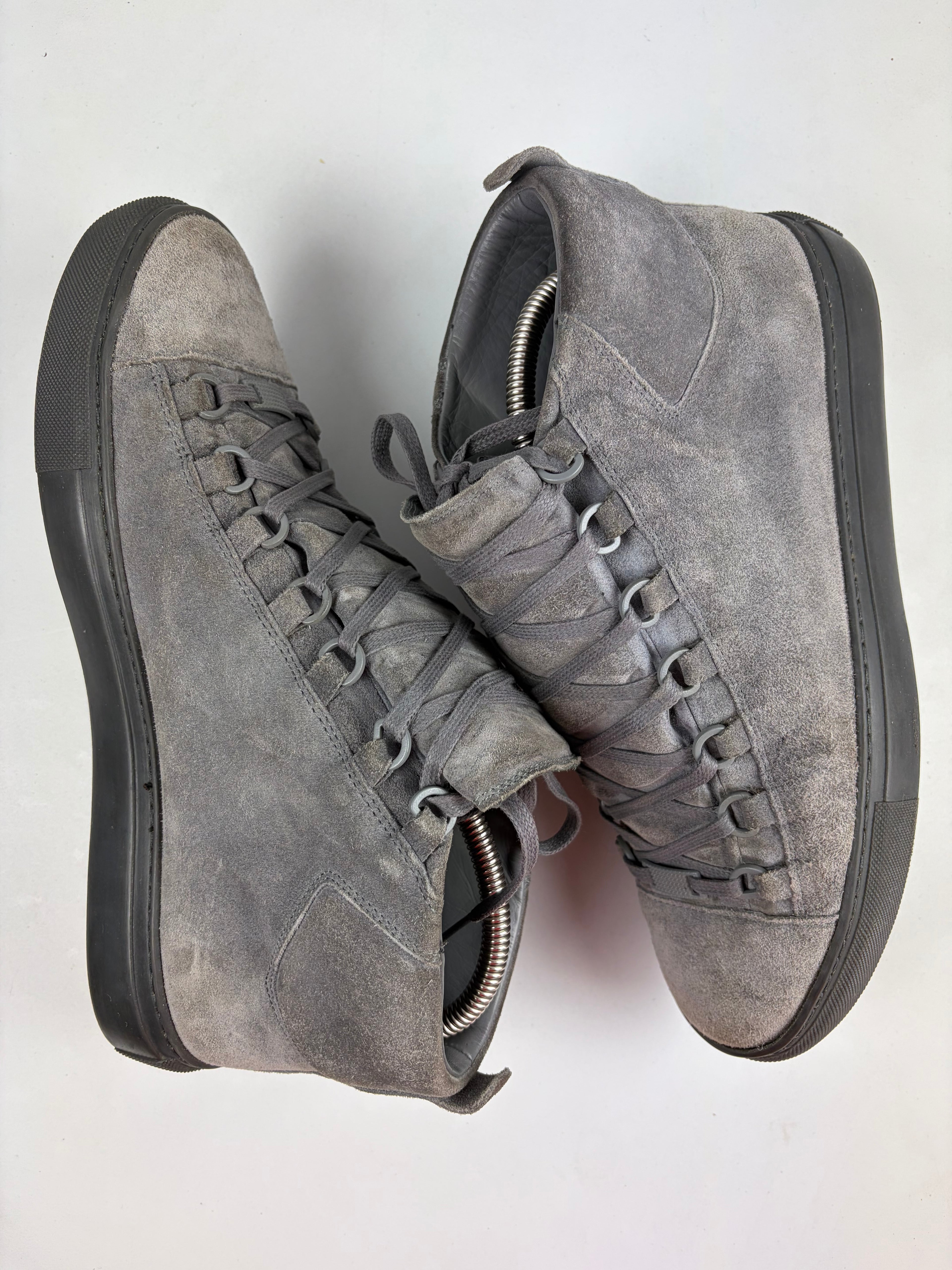 Balenciaga arena suede high tops - eu 41 / us 8 - grey