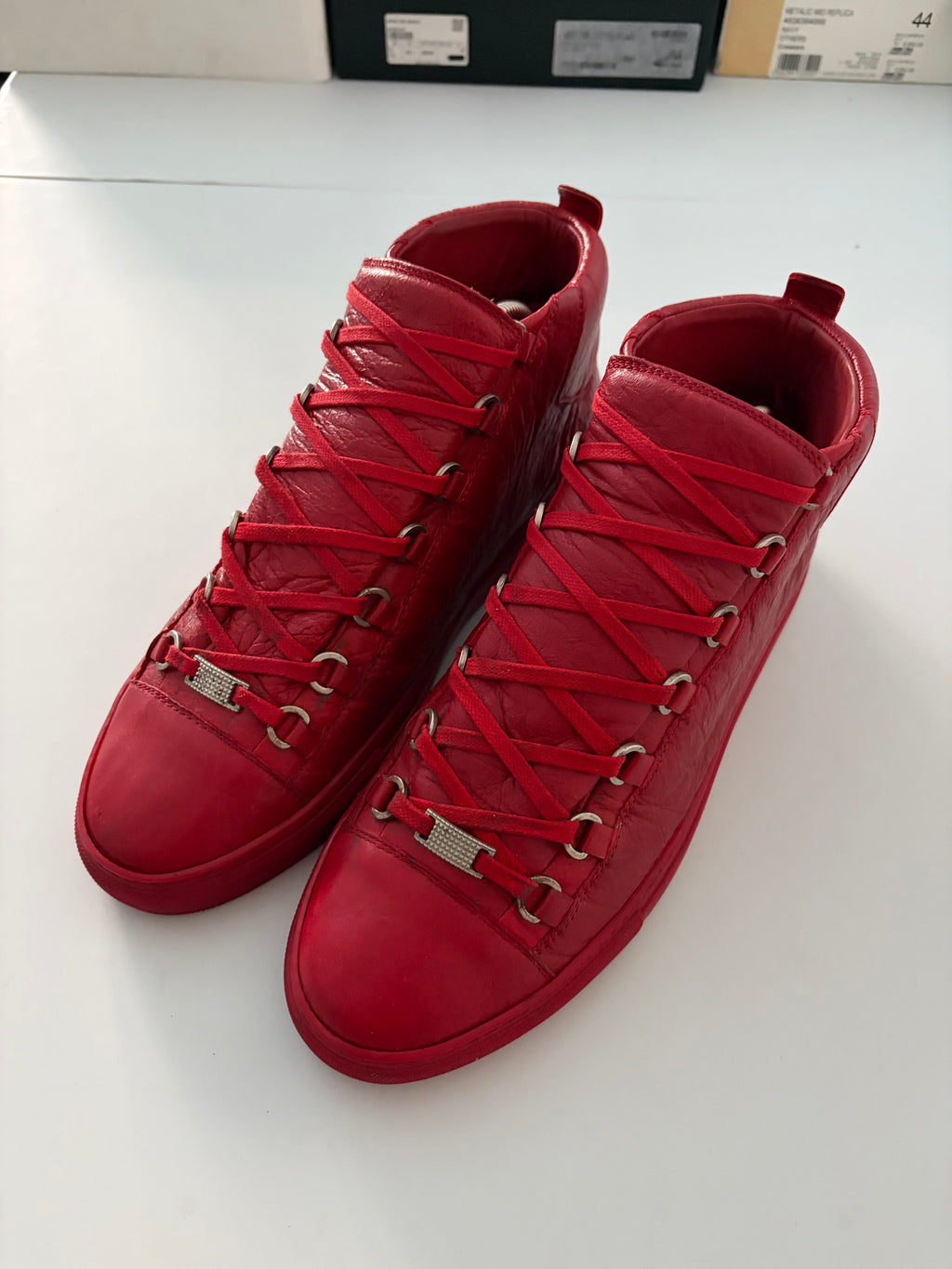Balenciaga arena high tops - eu 42 - red