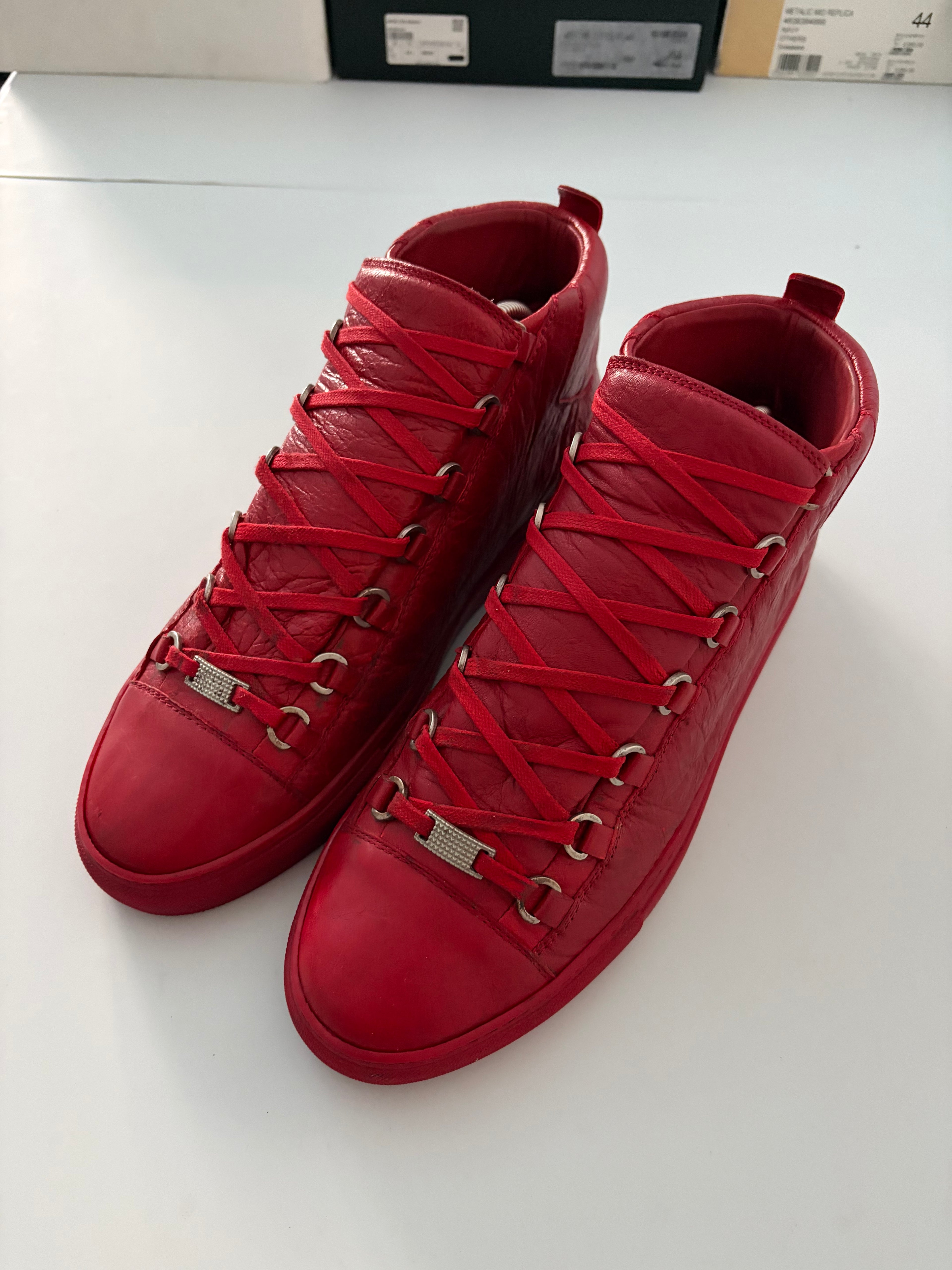 Balenciaga arena high tops - eu 42 - red