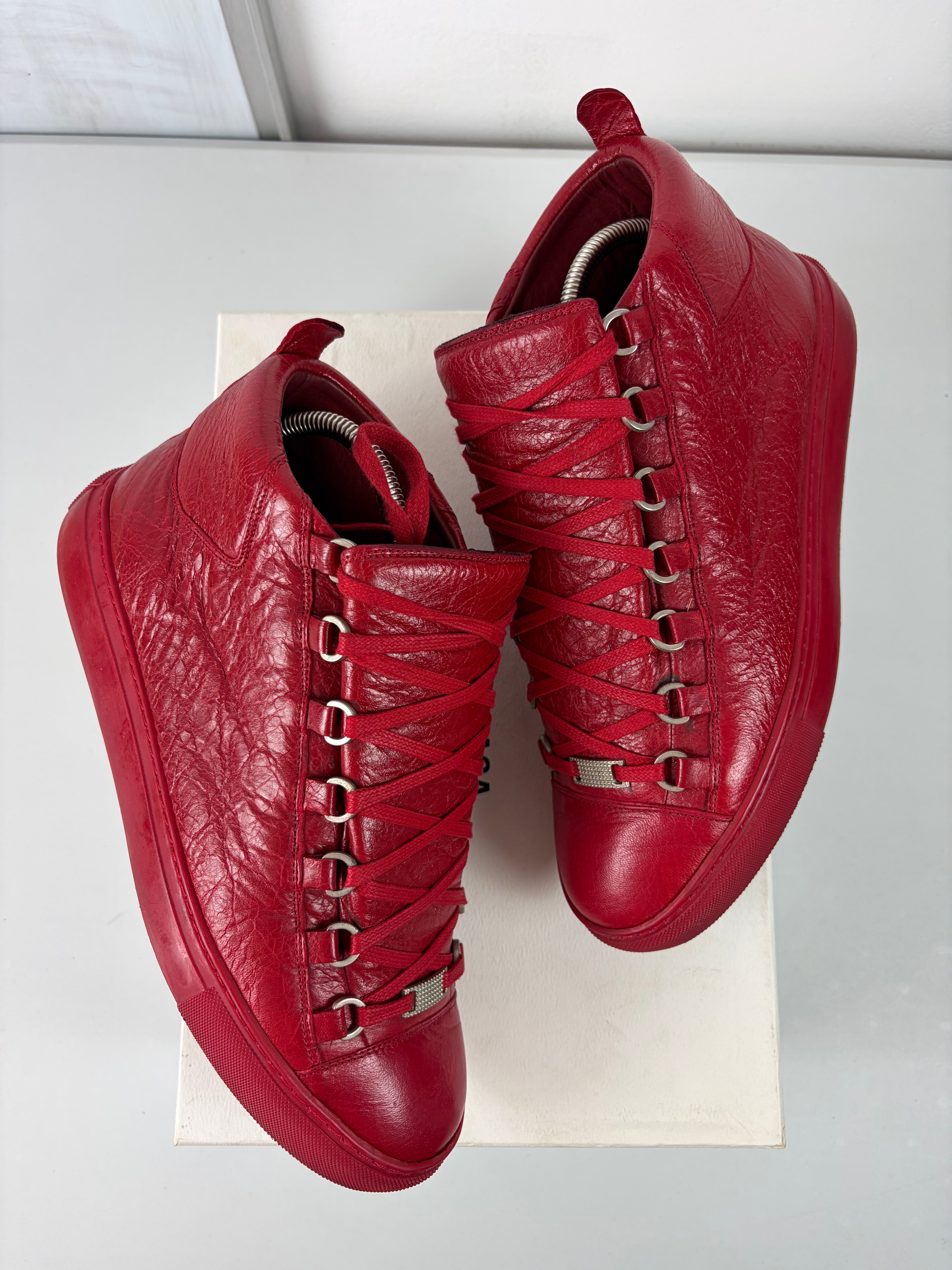 Balenciaga arena high tops - eu 41 / us 9 - red