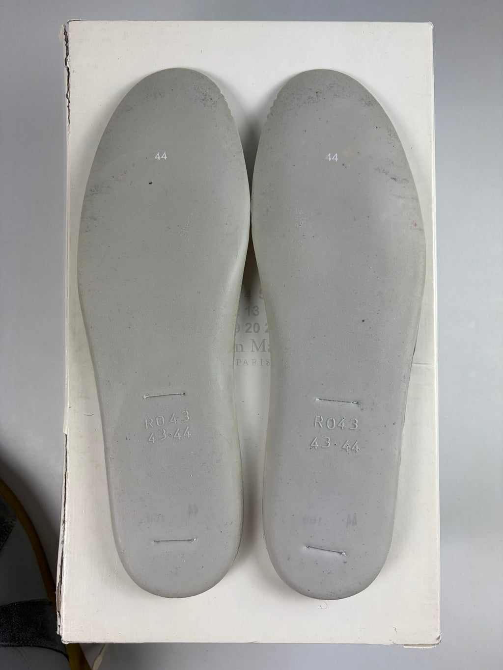 Maison Margiela low top suede & leather gats - eu 44 / us 11 - grey