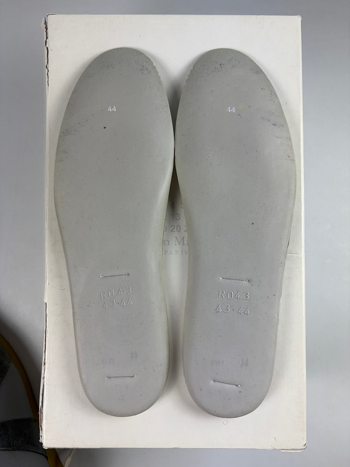 Maison Margiela low top suede & leather gats - eu 44 / us 11 - grey