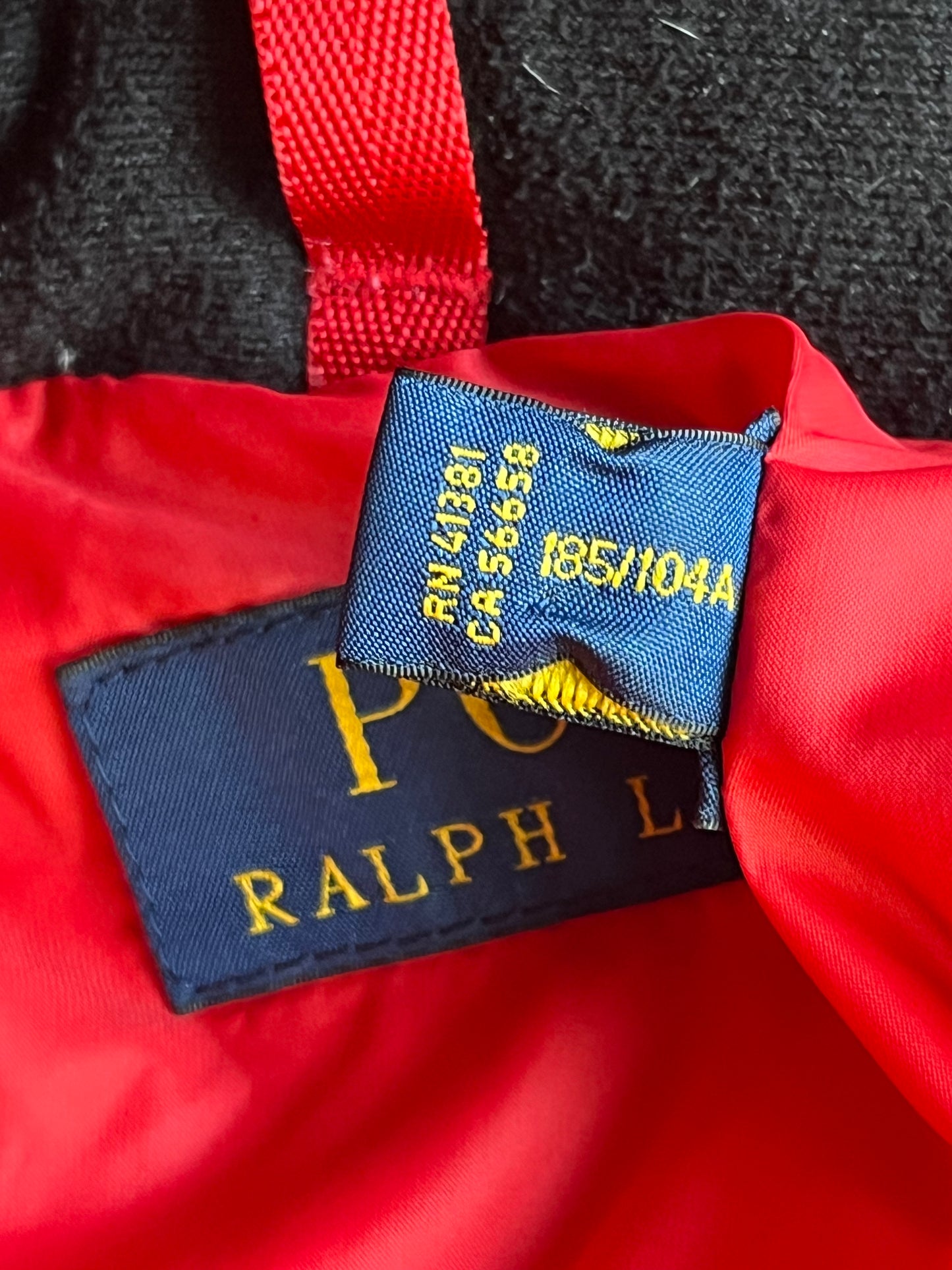POLO RALPH LAUREN BIG PONY DOWN PUFFER JACKET (XL)-black