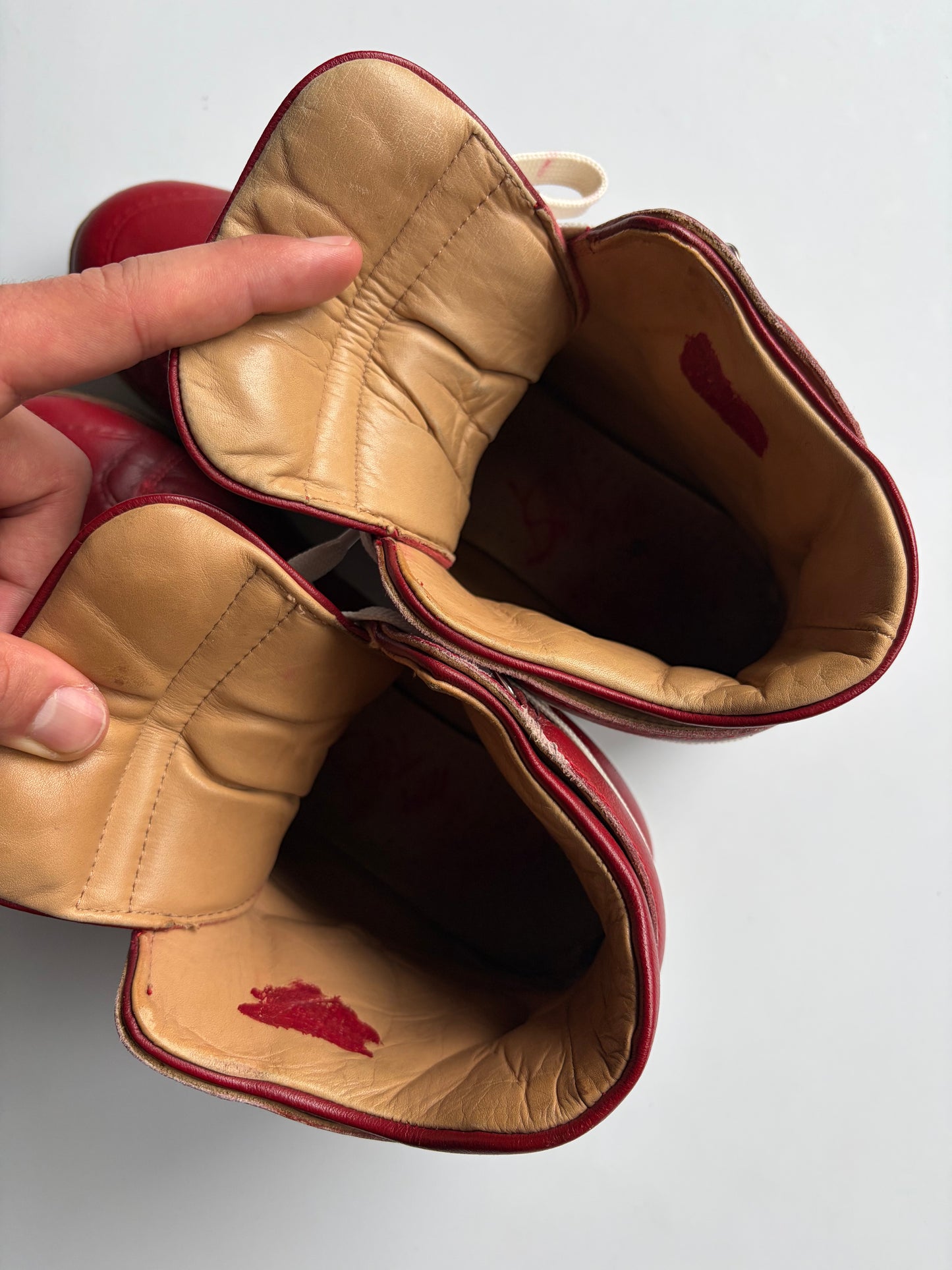 2012 Maison Margiela X H&M high tops - eu 42 - red