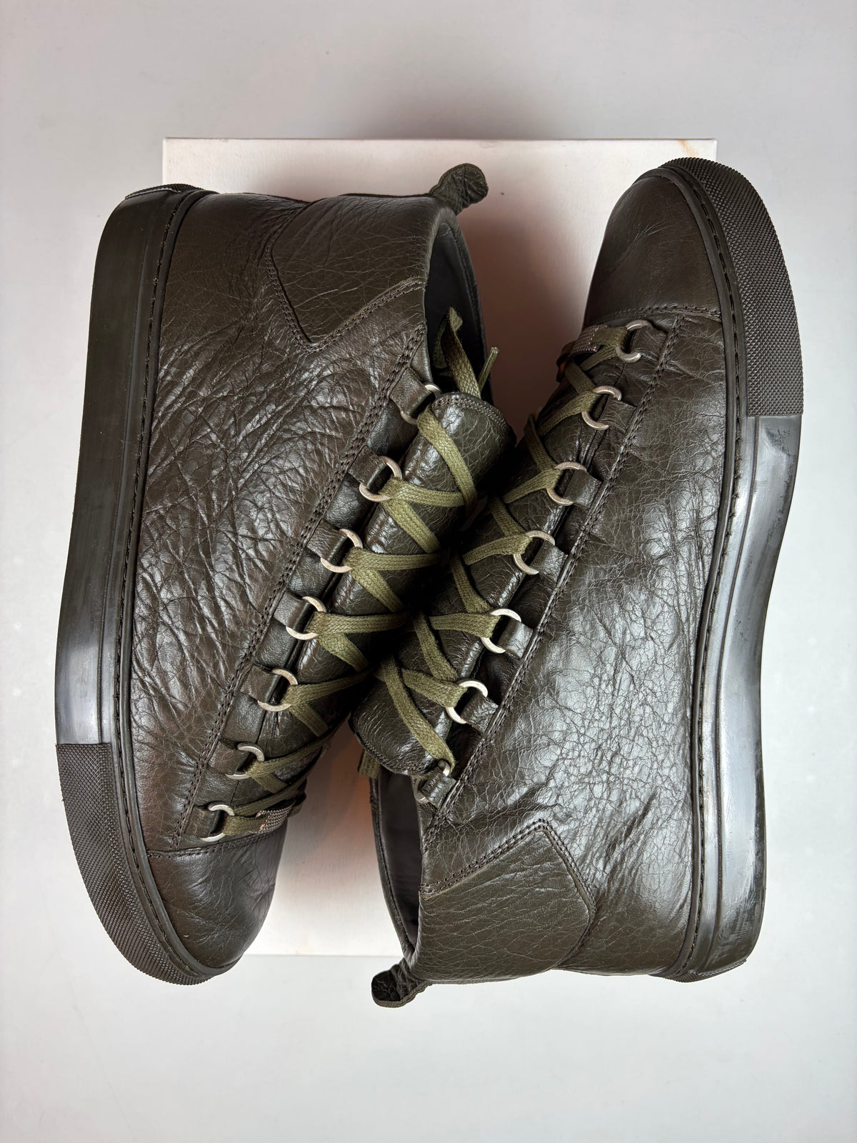 Balenciaga arena high tops - eu 43 / us 10 / uk 9 - olive green