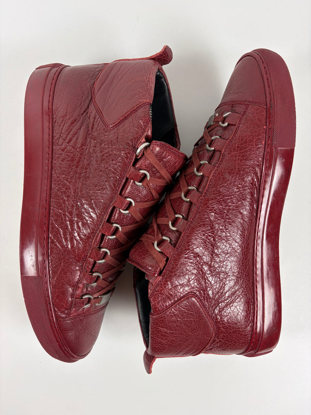 Balenciaga arena high tops - eu 42 - burgundy