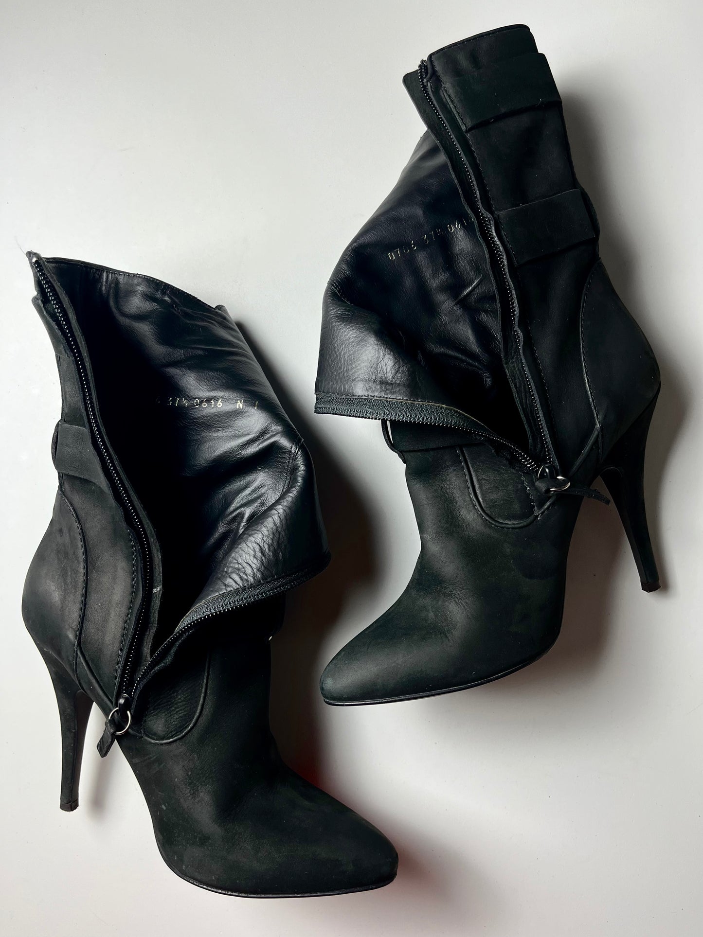 Giuseppe Zanotti x BALMAIN leather buckle boots - EU 37 1/2 - black