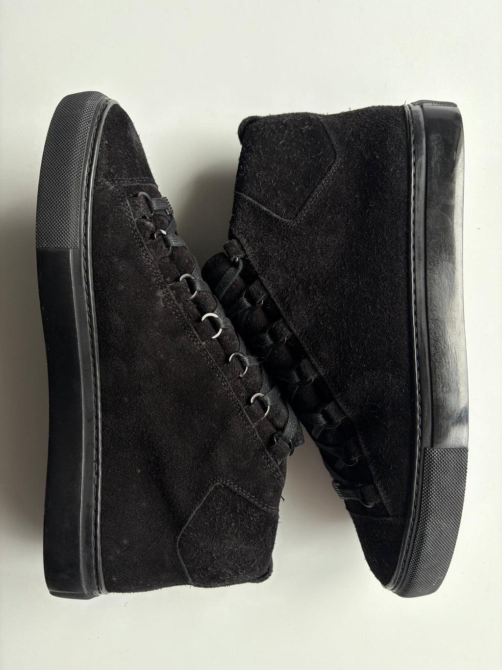 Balenciaga arena black suede high tops - eu 41 - black