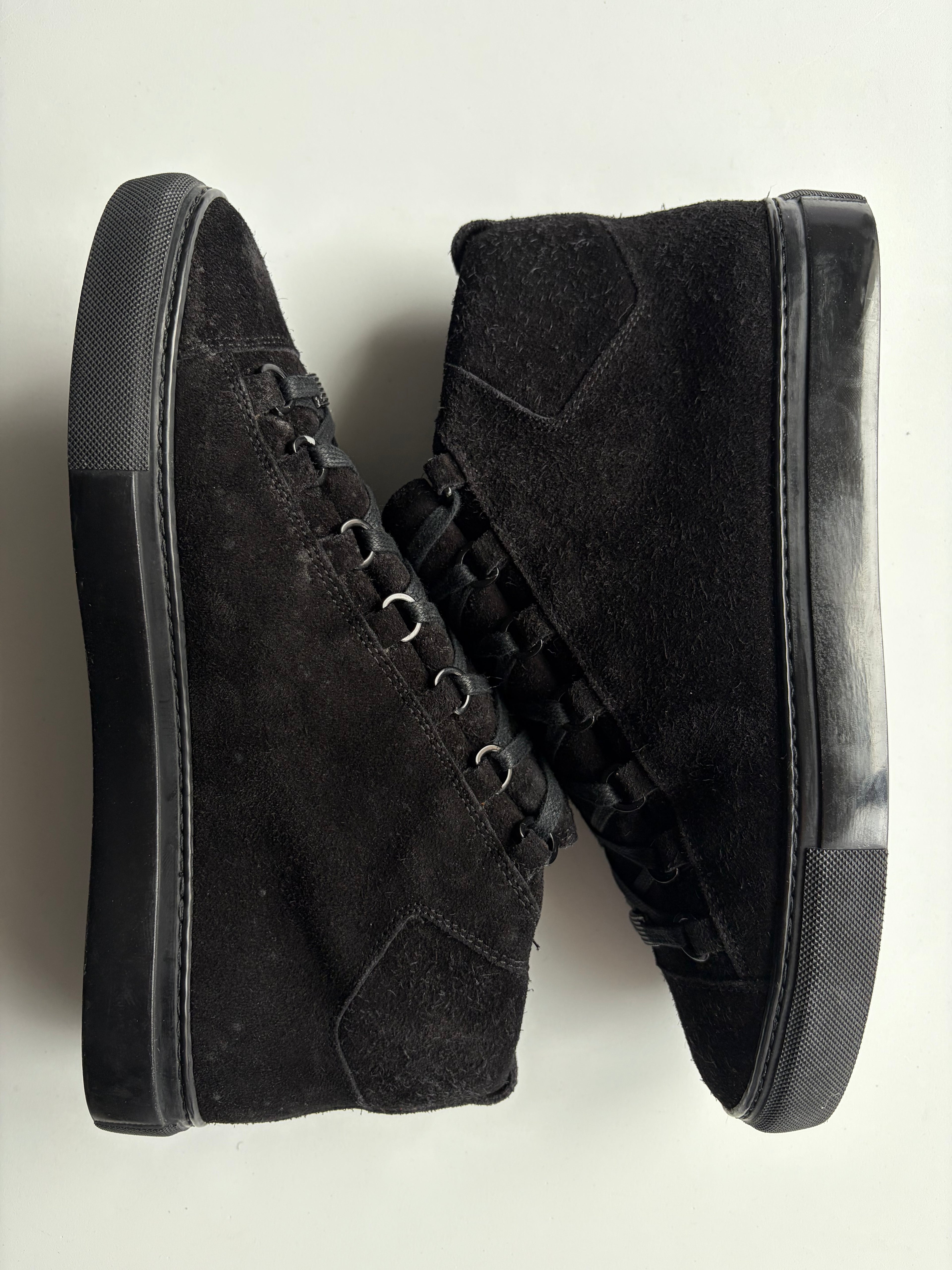 Balenciaga arena black suede high tops - eu 41 - black