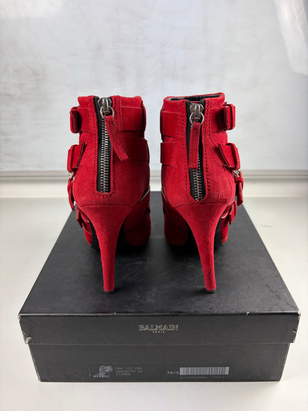 2009 BALMAIN x Giuseppe Zanotti suede ankle boots - eu 39.5 / us 9.5