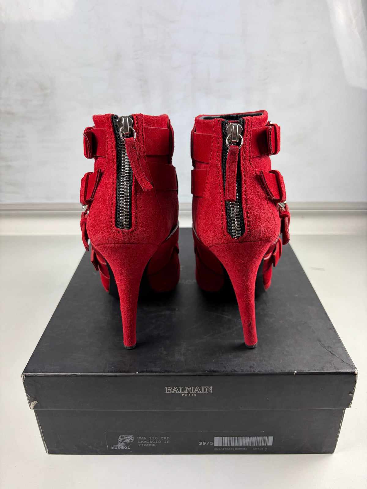 2009 BALMAIN x Giuseppe Zanotti suede ankle boots - eu 39.5 / us 9.5