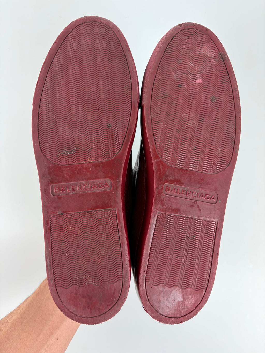 Balenciaga arena high tops - eu 42 - burgundy