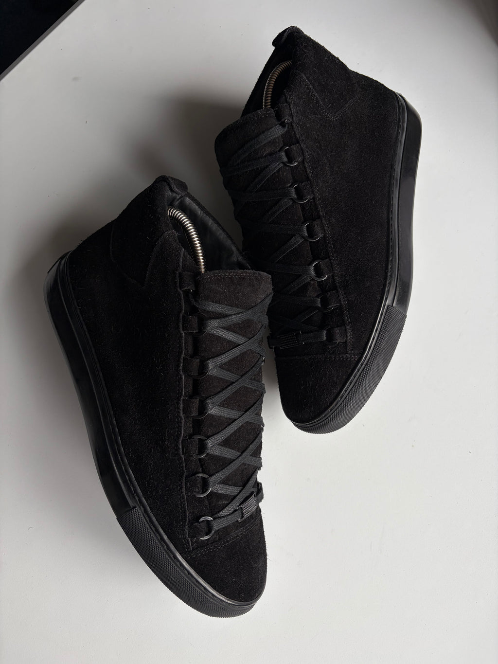 Balenciaga arena black suede high tops - eu 41 - black