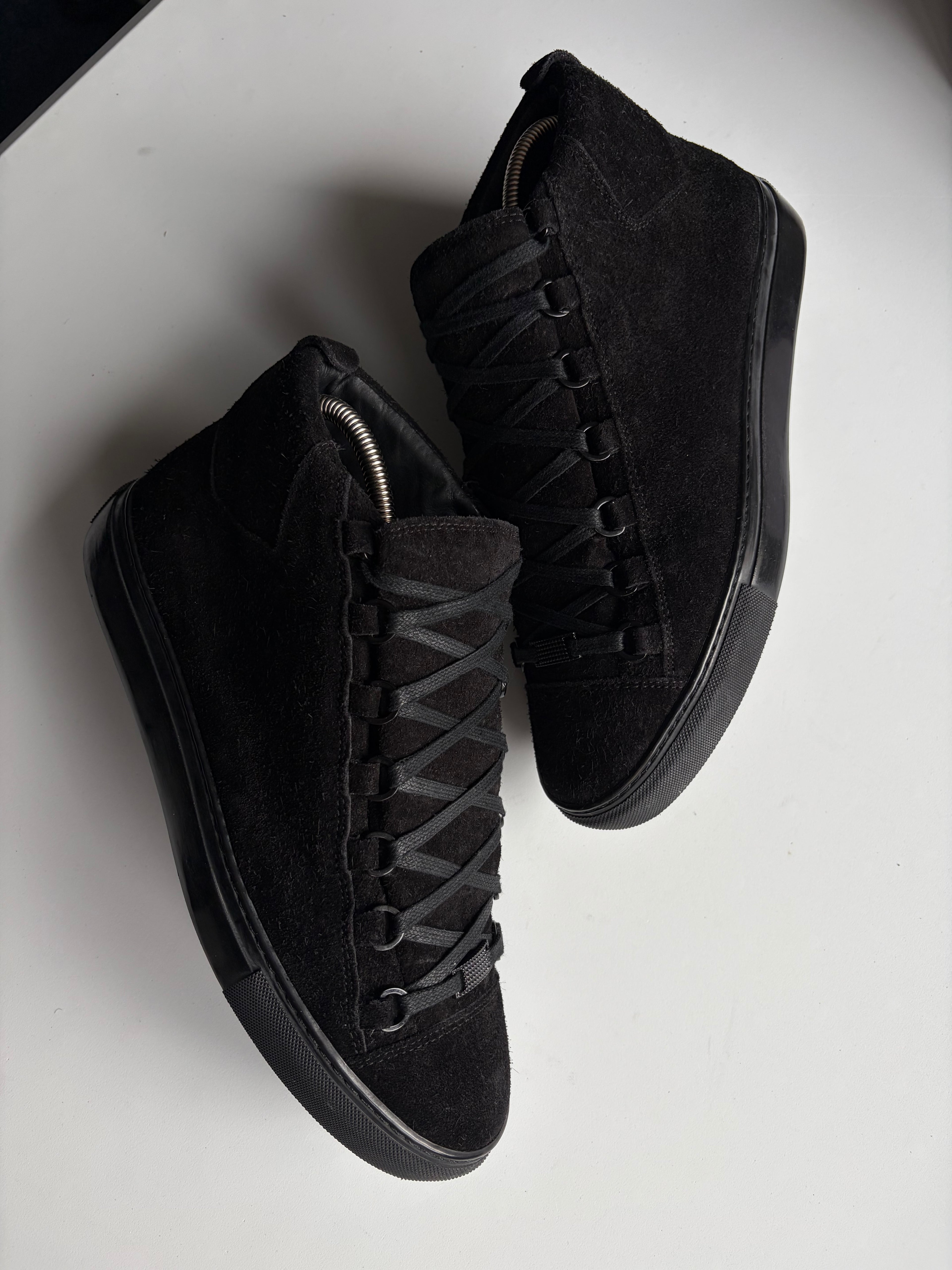 Balenciaga arena black suede high tops - eu 41 - black